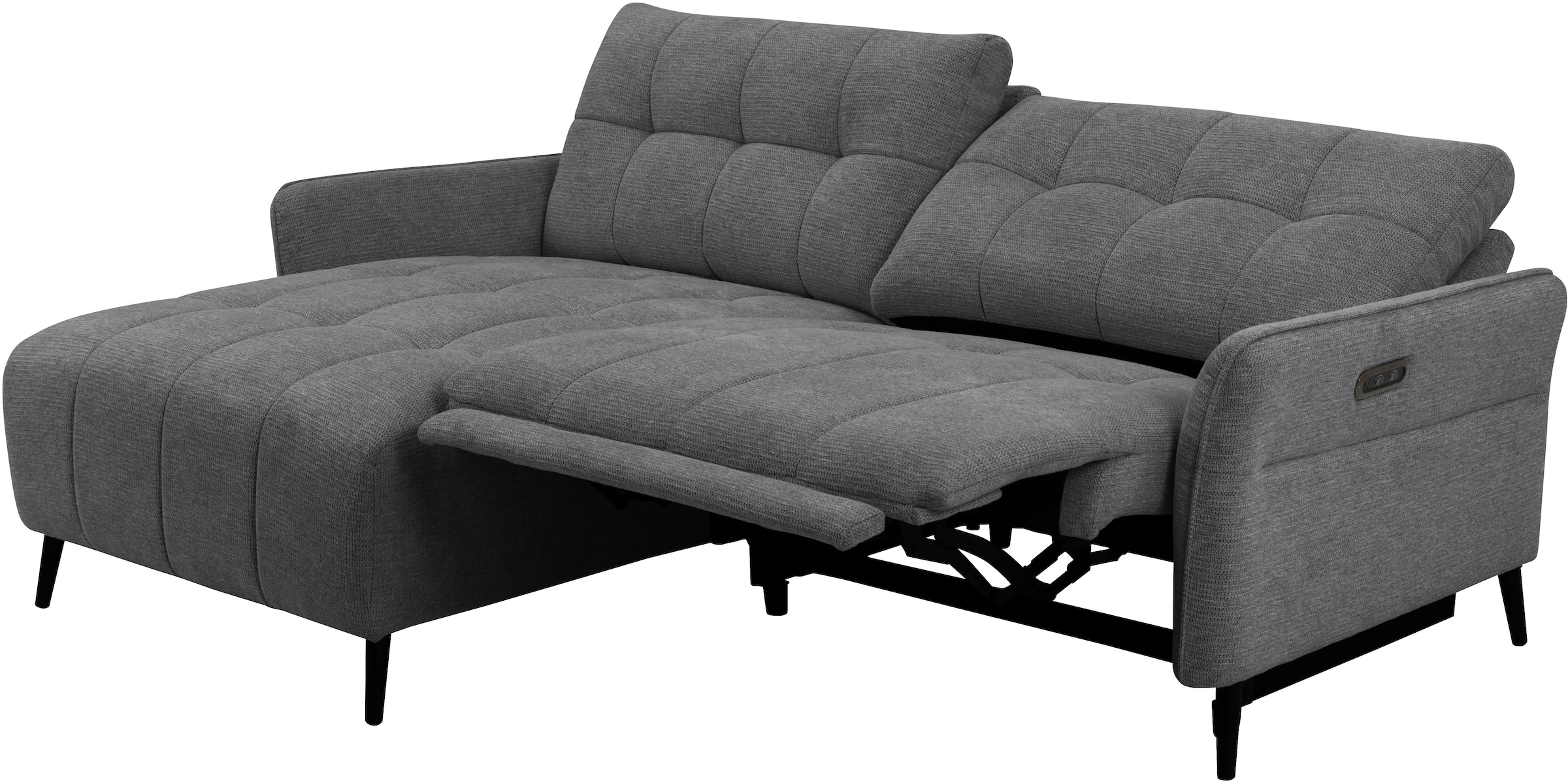 INOSIGN Ecksofa »DENIO 3-Sitzer, L-Form (Breite 209cm), elektr. Relaxfunktion, USB-A/C« Liegefunktion durch Recliner, Federkernpolsterung