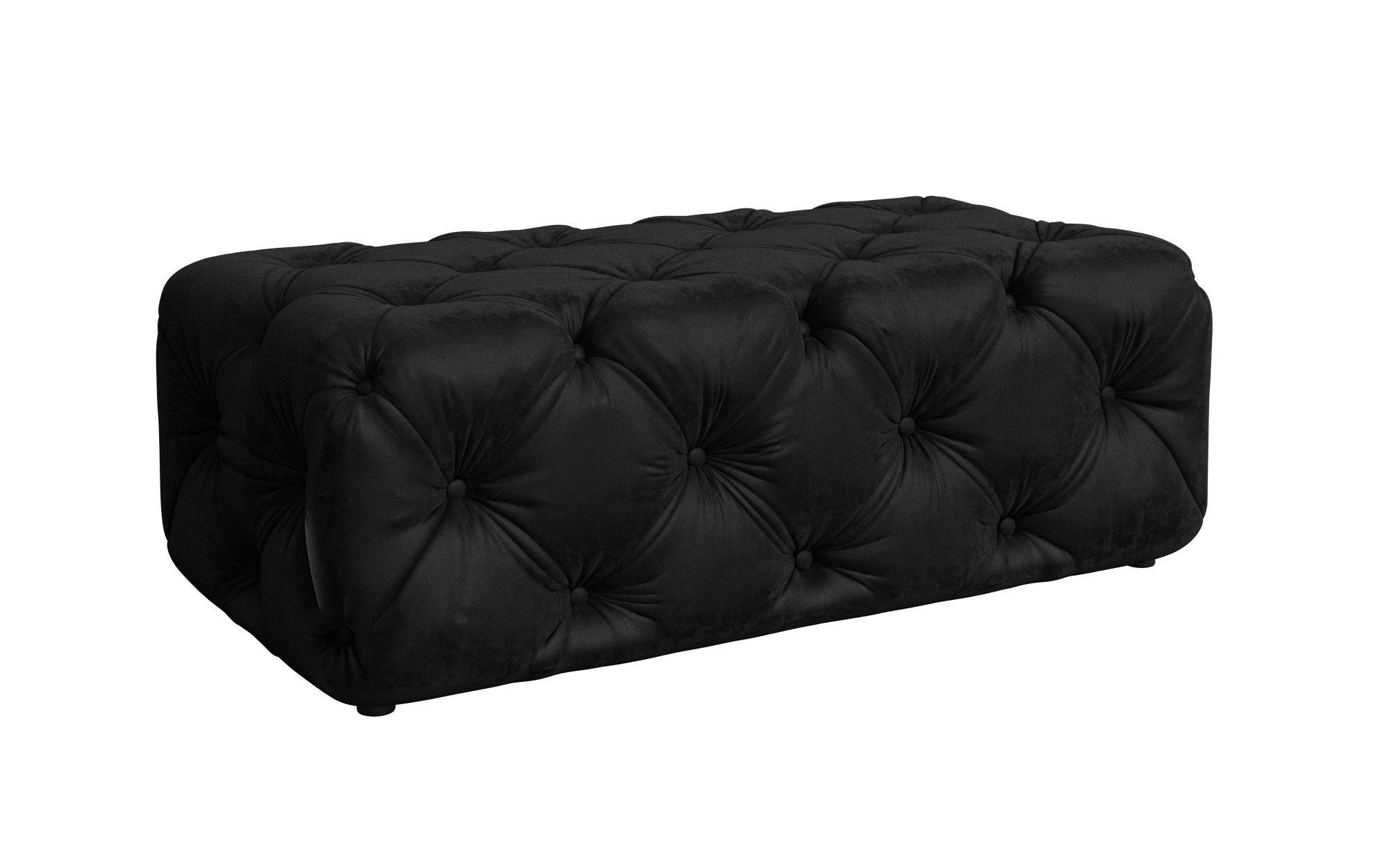 Places of Style Polsterhocker »FOLLINA«, Polsterhocker mit klassischer Chesterfield-Knopfheftung