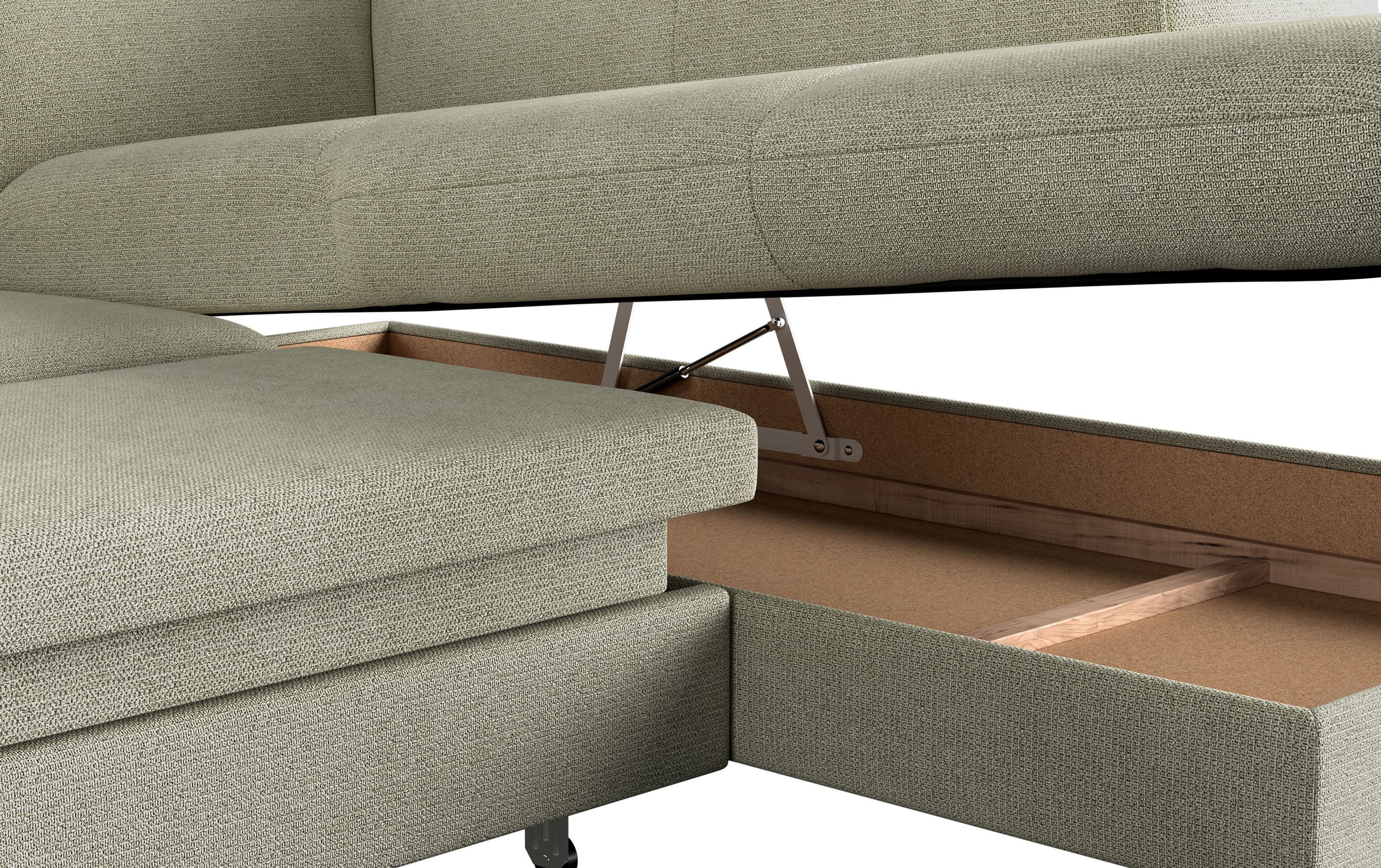 COTTA Ecksofa »Emma L-Form«, mit Kopfteilverstellung, wahlweise mit Bettfunktion & Bettkasten