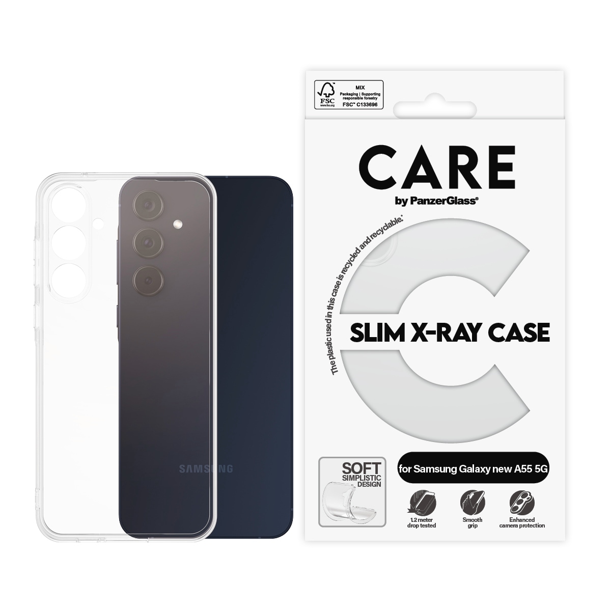 CARE by PanzerGlass Handyhülle »SLIM X-RAY CASE für Samsung Galaxy A56 5G«, Samsung Galaxy A56 5G, Backcover, Schutzhülle, Handyschutzhülle, Case, Schutzcase, stoßfest