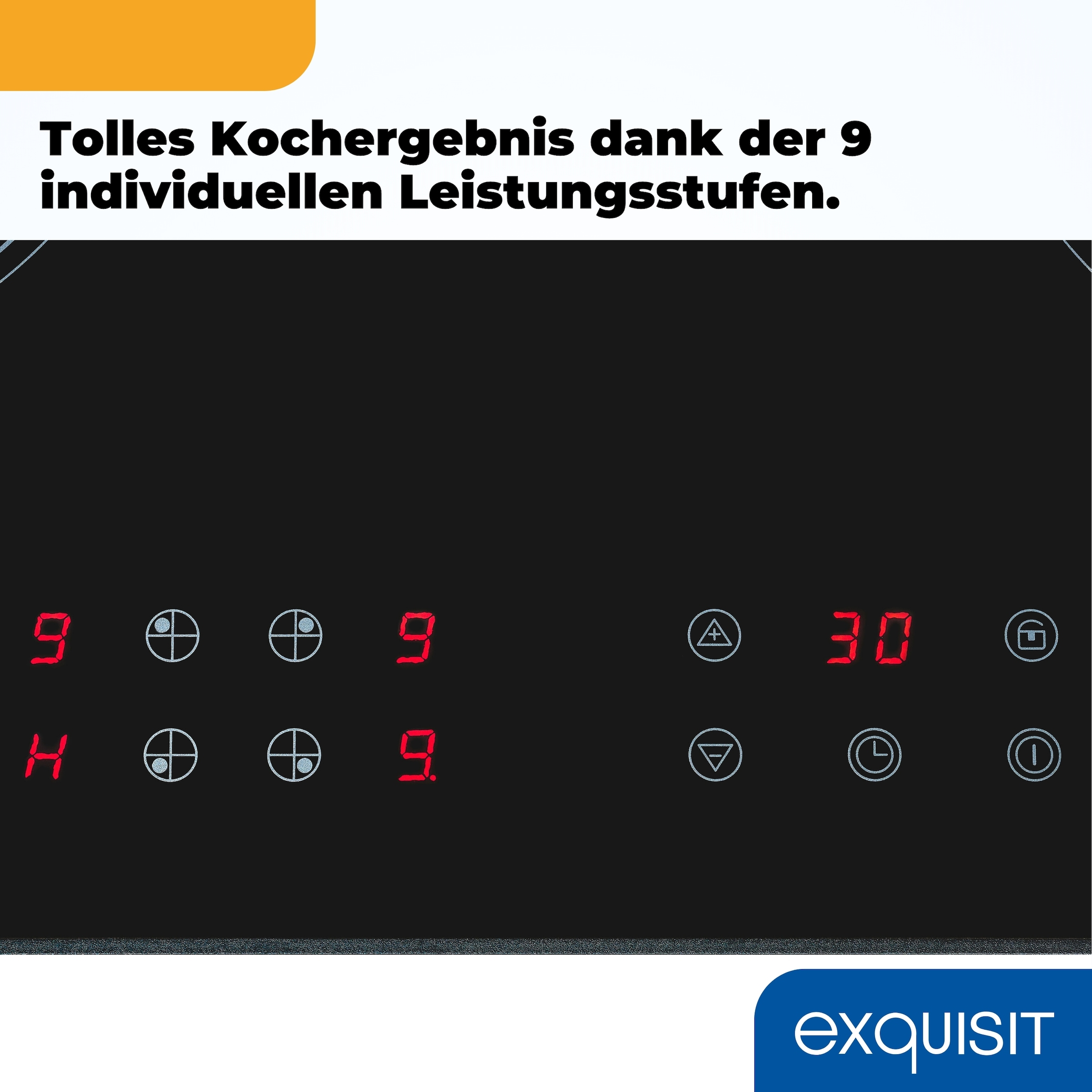 exquisit Elektro-Kochfeld »EKC601-Rsw-020« NEU: mit trendigem schwarzen Rahmen und stoßfest für mehr Sicherheit