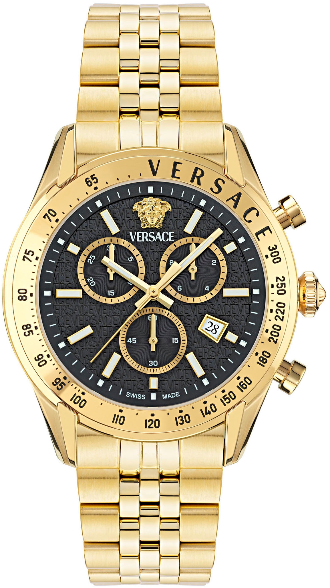 Versace Chronograph »CHRONO MASTER«, Quarzuhr, Armbanduhr, Herrenuhr, Datum, Stoppfunktion,...