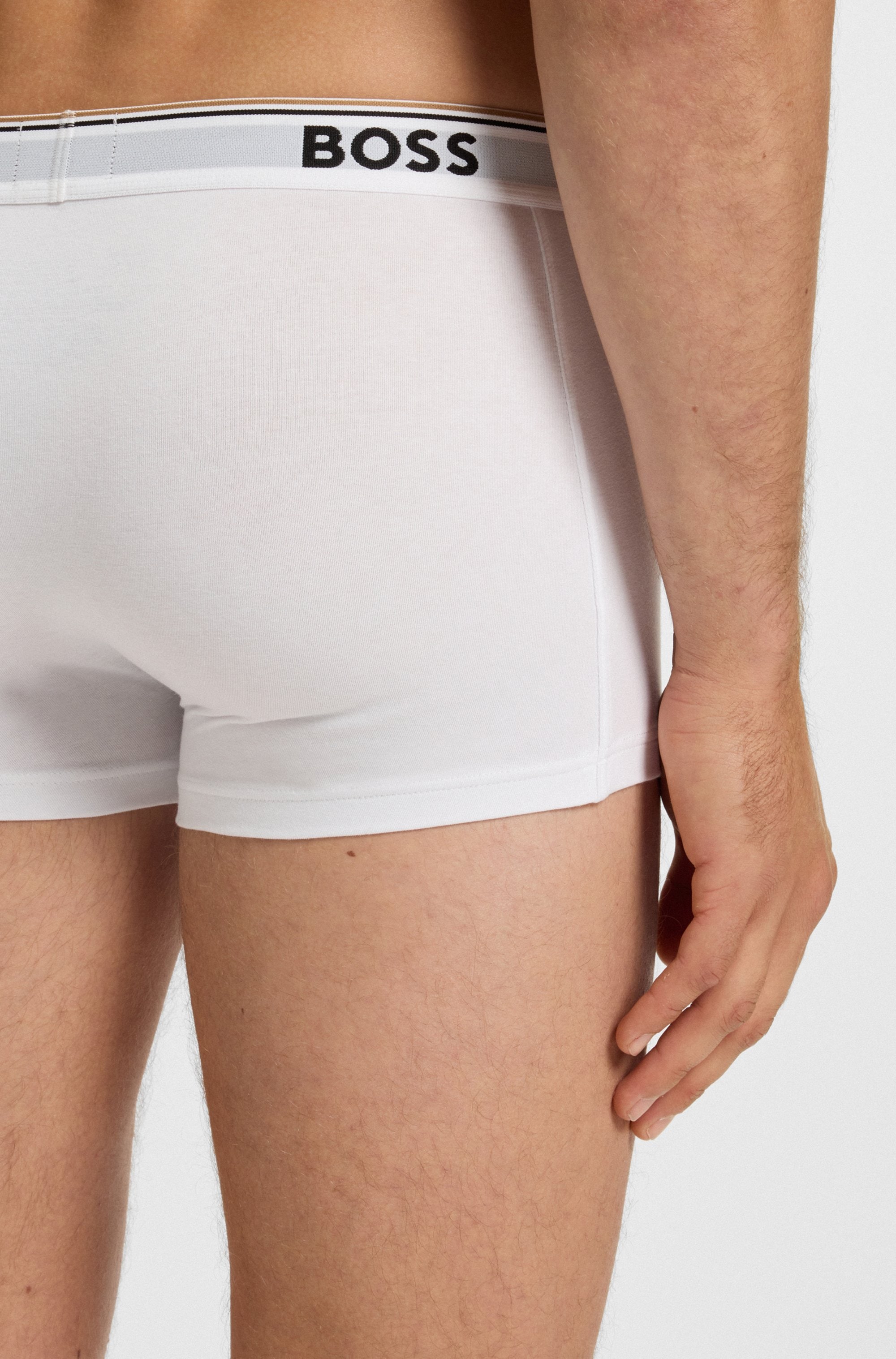 BOSS Boxer »TRUNK 3 PACK«, (3 St.), BOSS Schriftzug auf dem Bund