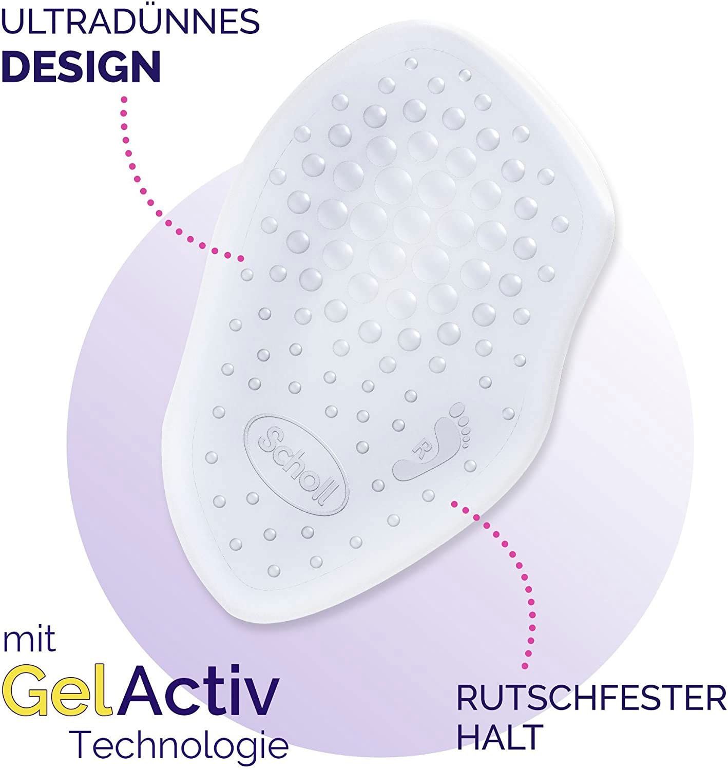 Scholl Gelpolster »Party Feet Ballenpolster«, Rutschfeste Einlegesohlen mit GelActiv Technologie für Damenschuhe