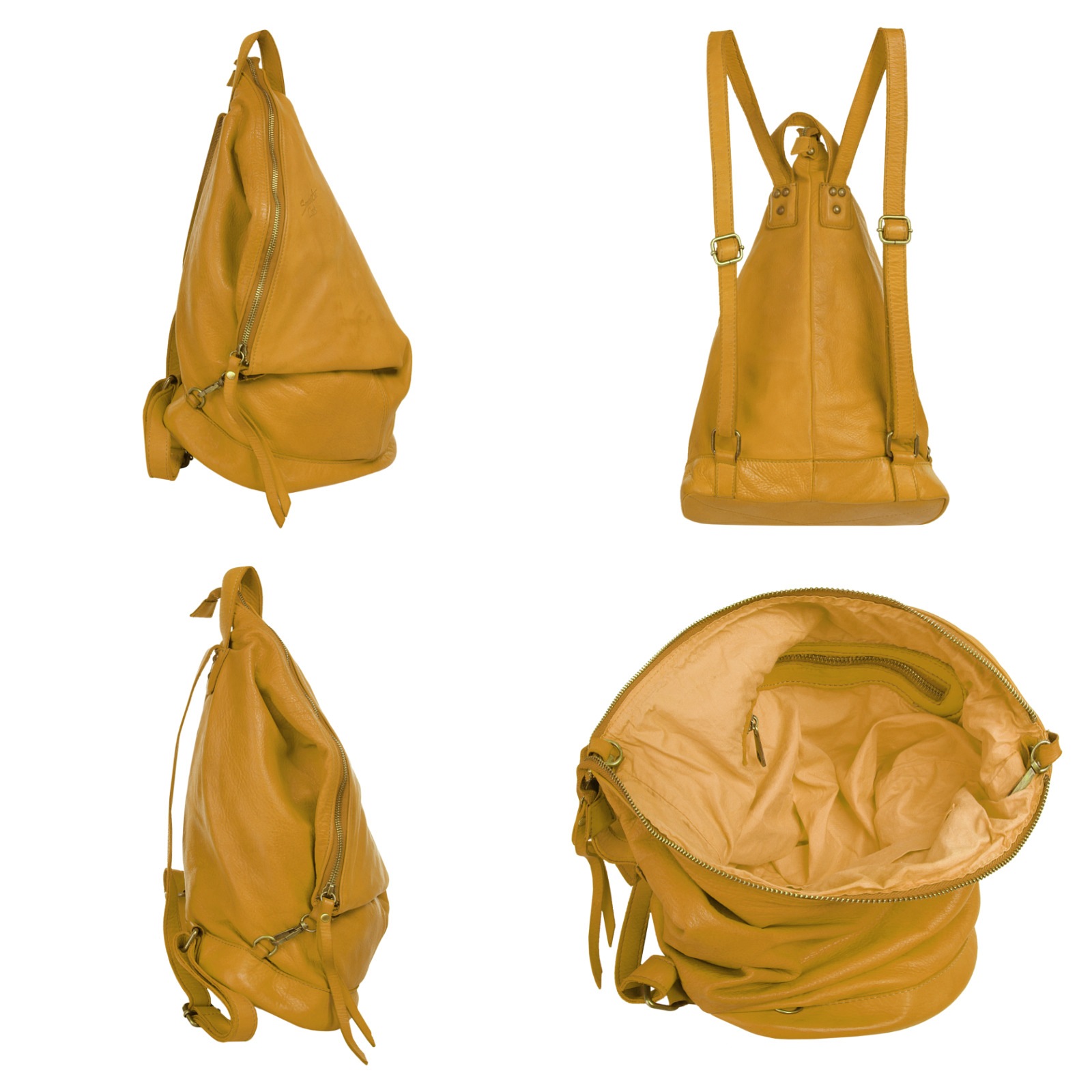 Samantha Look Cityrucksack, echt Leder, Made in Italy