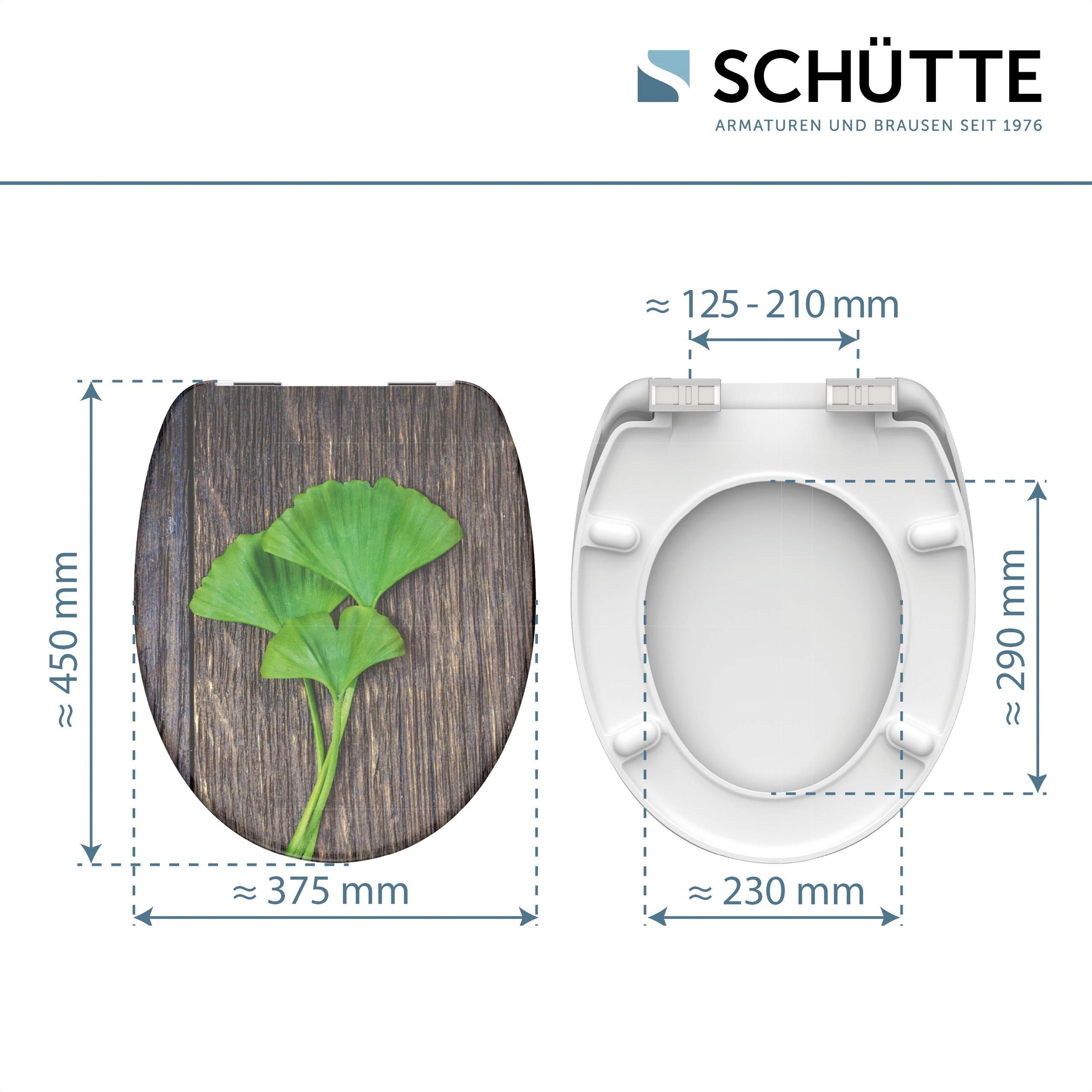 Schütte WC-Sitz »Gingko & Wood«, Duroplast,mit Absenkautomatik