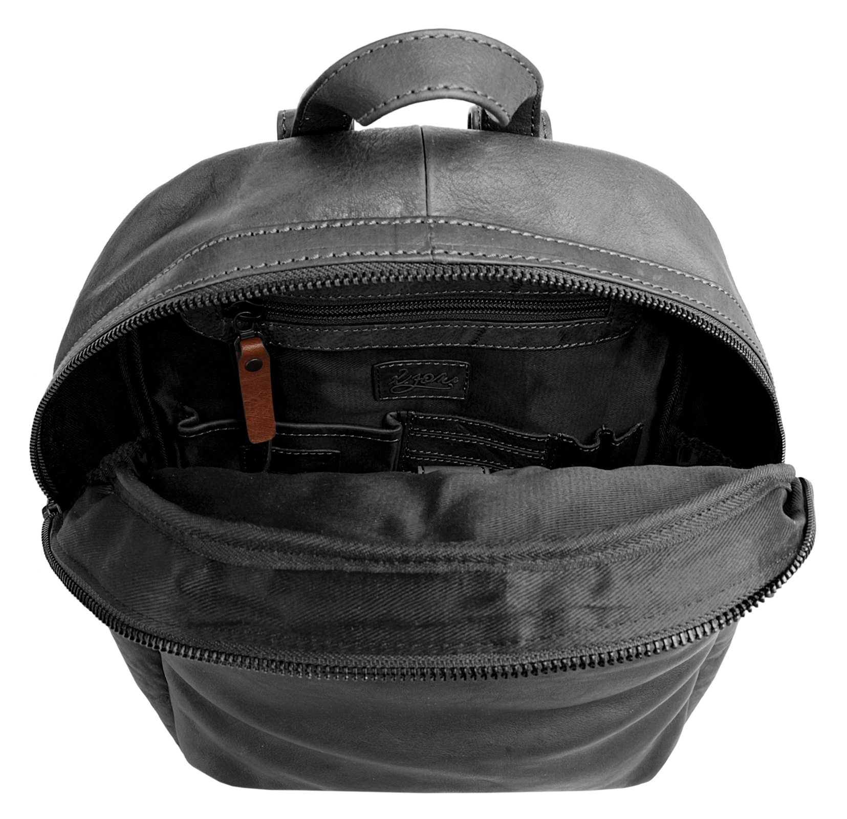 X-Zone Laptoprucksack echt Leder