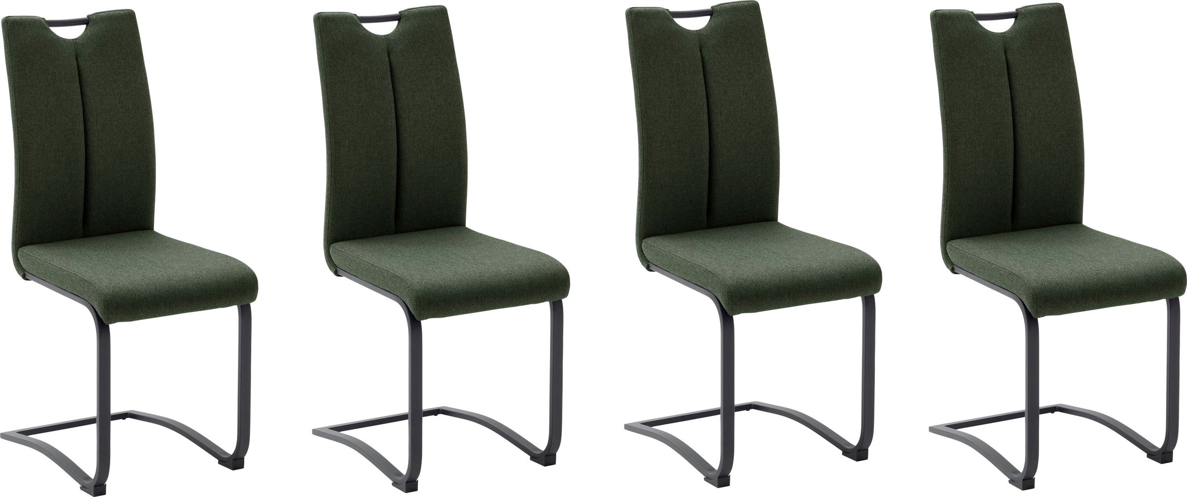 MCA furniture Freischwinger »Sambia«, (Set), 4 St., 4-er Set, Stuhl mit Stoffbezug und Griffloch, belastbar bis 120 kg