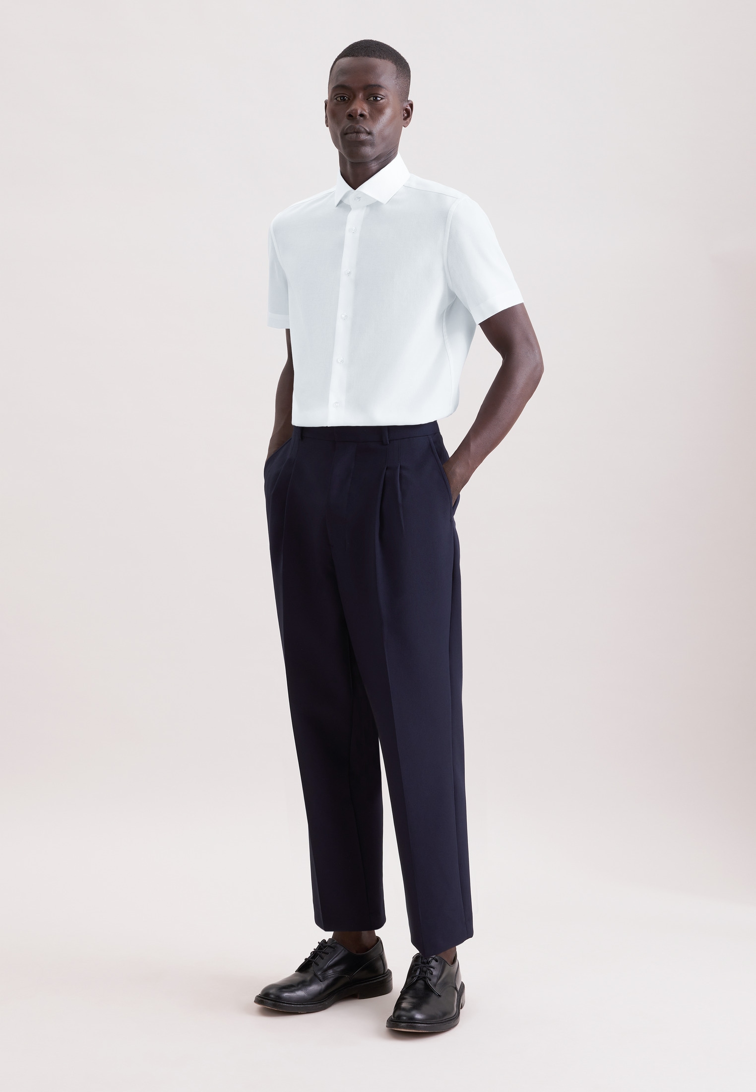 seidensticker Businesshemd »Schwarze Rose« Shaped 1/2 Kentkragen Struktur