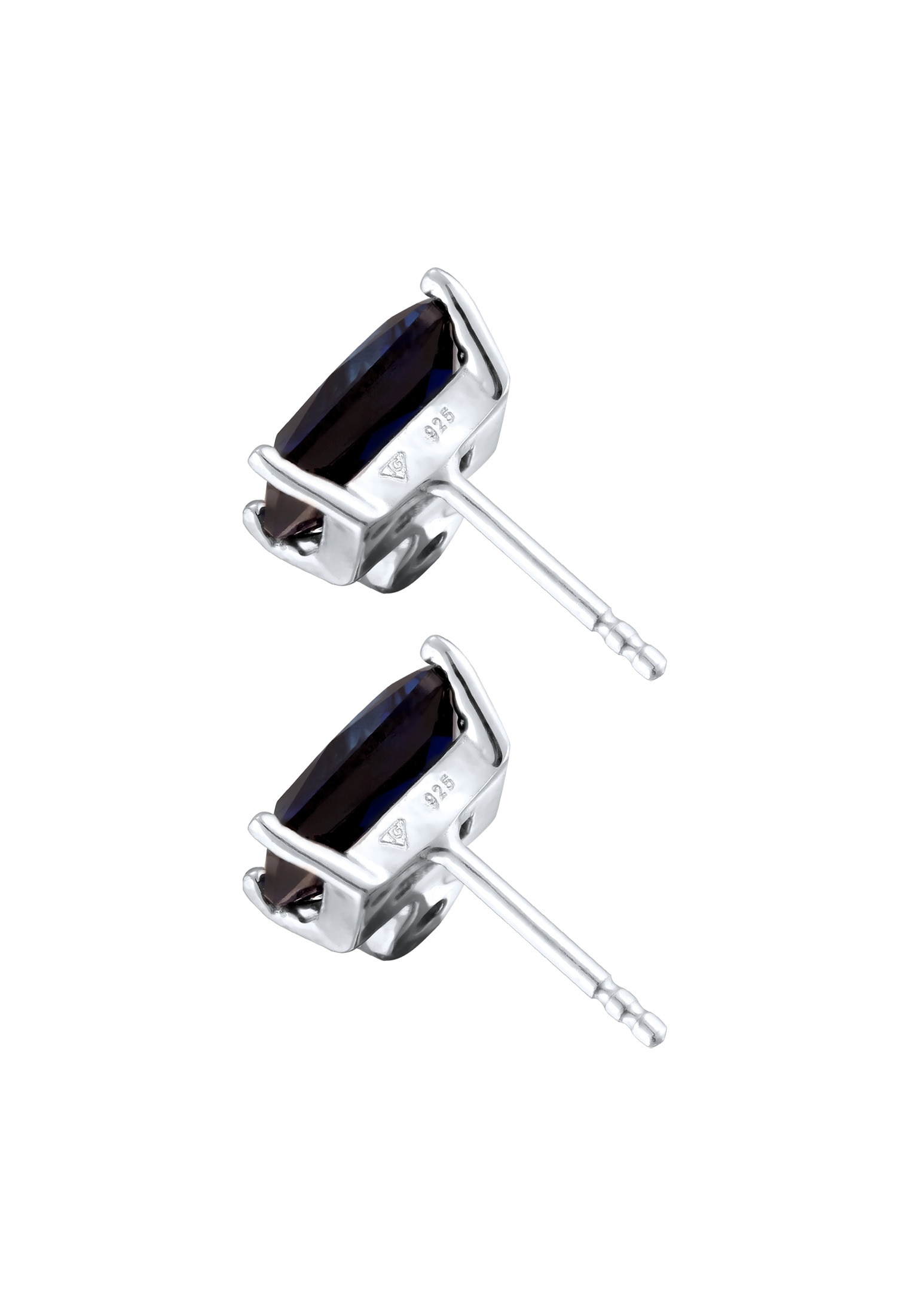 Elli Premium Paar Ohrstecker »Ohrringe Saphir Dunkelblau 925 Sterling Silber«
