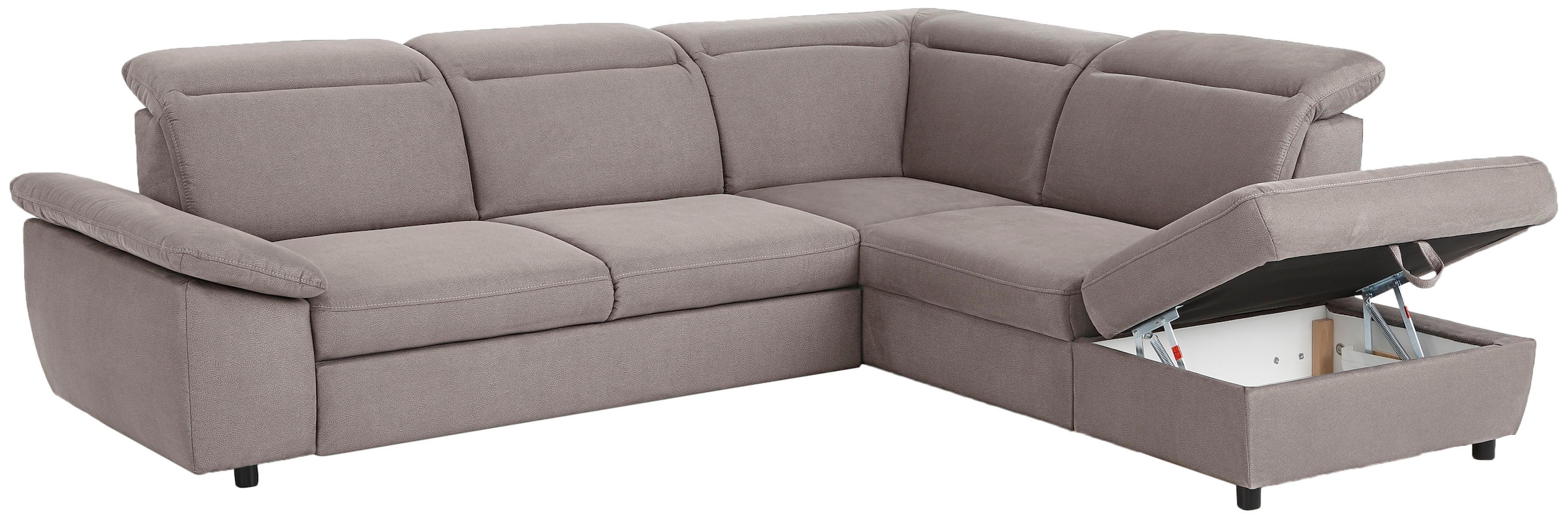 Home affaire Ecksofa »Mauritius L-Form«, mit Ottomane, mit Kopfteil- und Armlehnverstellung