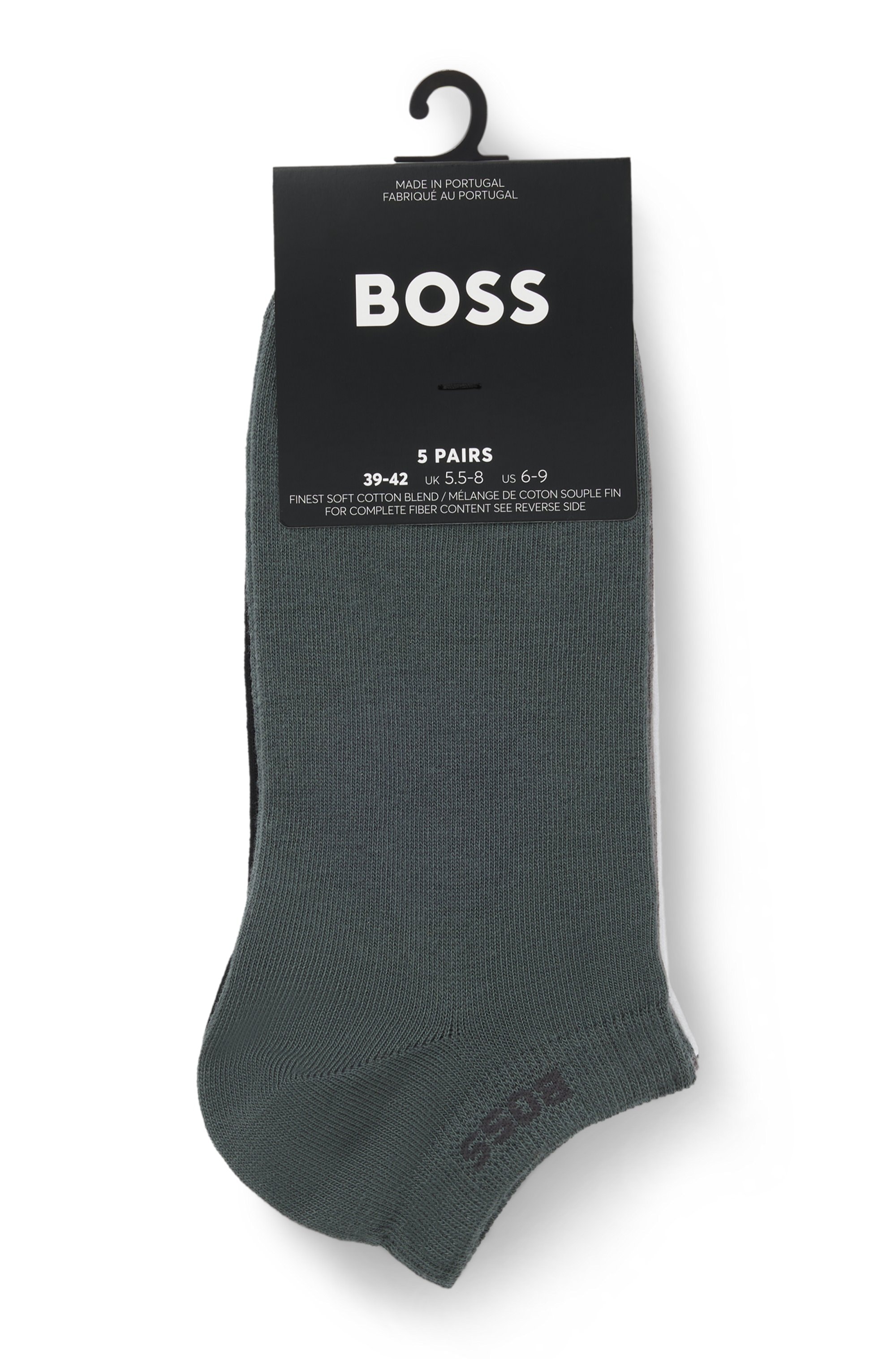 BOSS Sneakersocken »5P AS Uni CC« Packung, 5 Paar tlg. mit BOSS Label