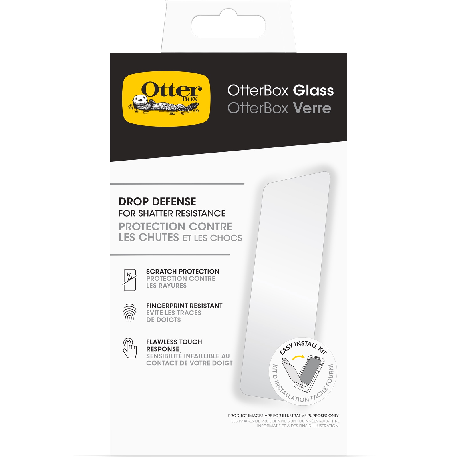 Otterbox Displayschutzglas »Glass Screen Protection«, für Apple iPhone 16 Plus, Displayschutzfolie, Schutzfolie, Bildschirmschutz, kratz- & stoßfest