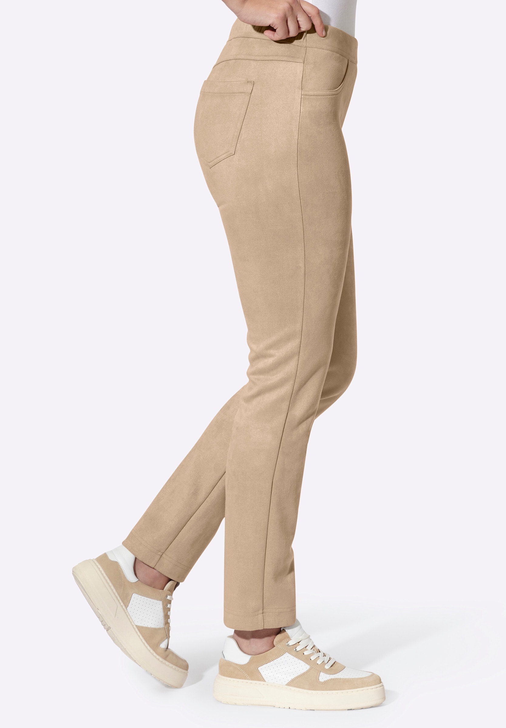 heine Schlupfhose »Lederimitat-Hose Stretch-Hose mit Dehnbund hinten«