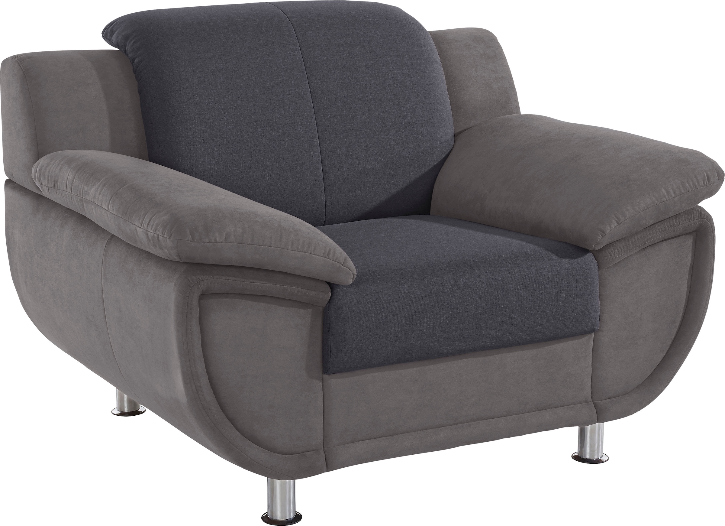 TRENDMANUFAKTUR Sessel »Rondo 3, Loungesessel, Breite 121cm« wahlweise mit komfortablem Federkern, mit extra breiten Armlehnen