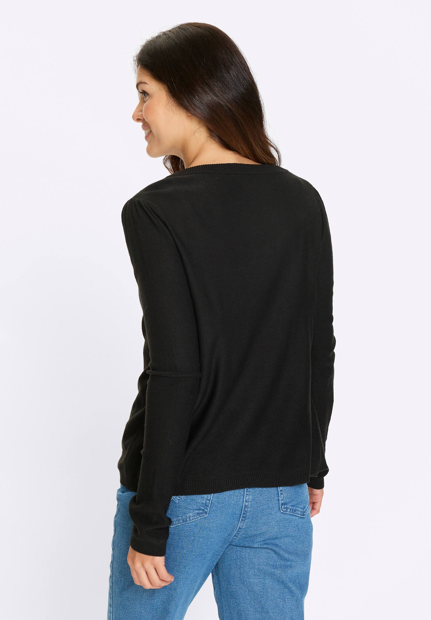 Sieh an! Trachtenstrickjacke »Strickjacke Strickjacke mit Trachtenknöpfen«