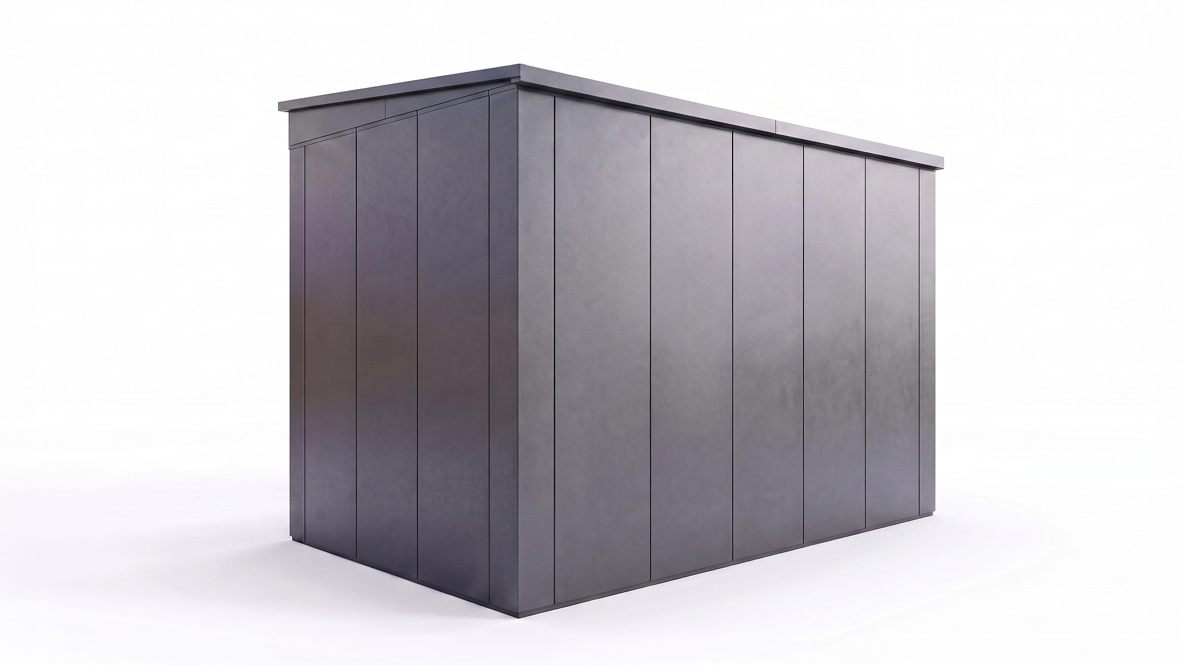 weka Gerätehaus »Gary Gr. 8, aus Metall mit Holzoptik, anthrazit« aus pulverbeschichtetem, verzinktem Stahl