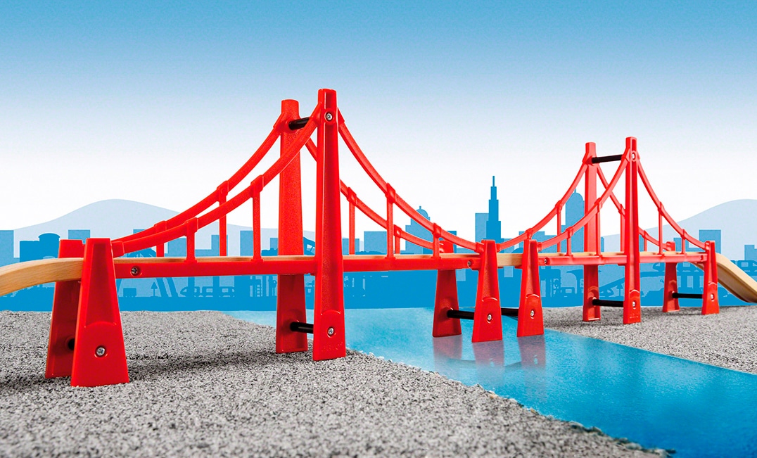 BRIO® Spielzeugeisenbahn-Brücke »BRIO® WORLD, Hängebrücke«
