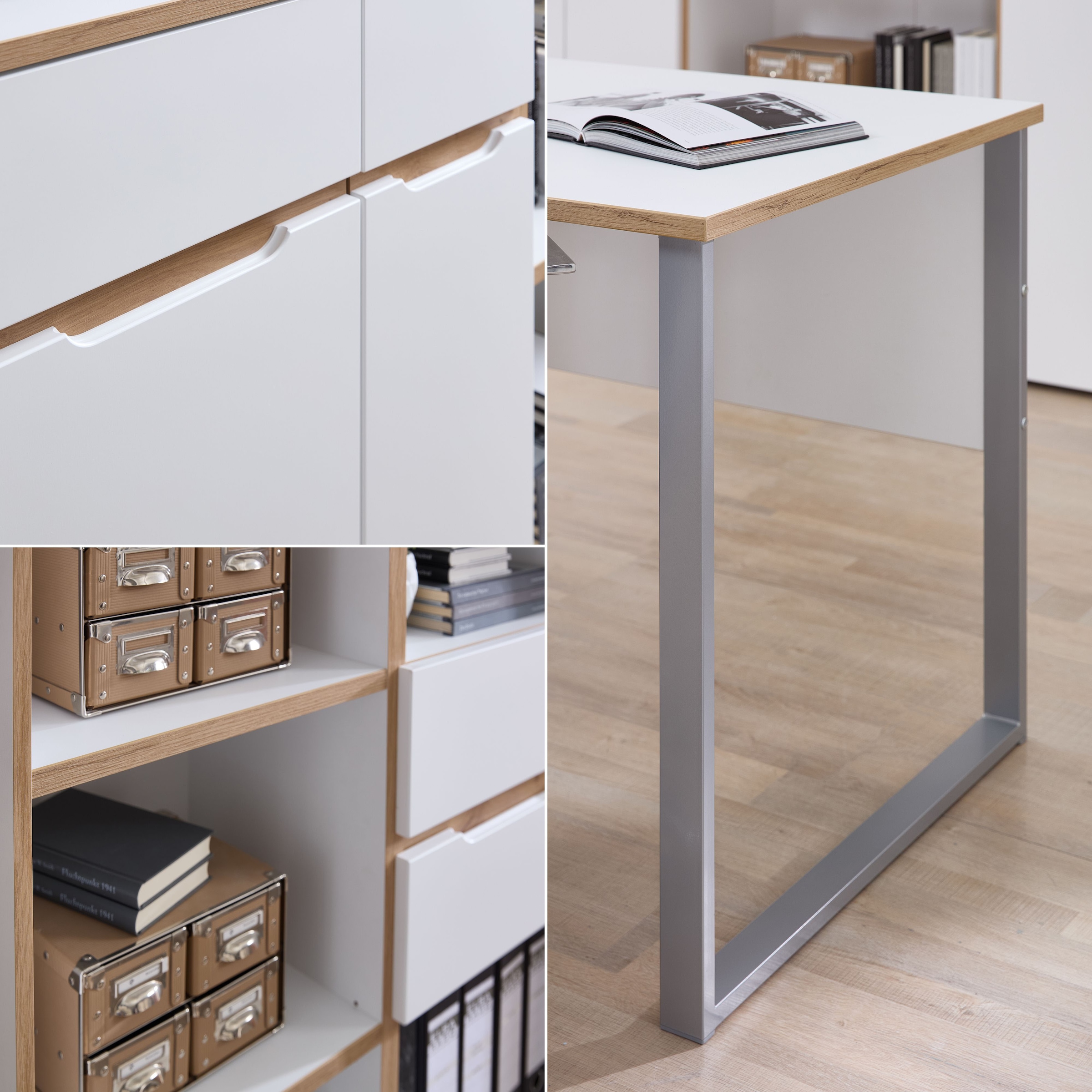 Innostyle Container »Memphis Rollcontainer,45x66x55cm (B/H/T)« 1 Stk. tlg. 3 Schubkästen, Soft-Close, ABS-Kantenschutz, 2 Rollen mit Bremse