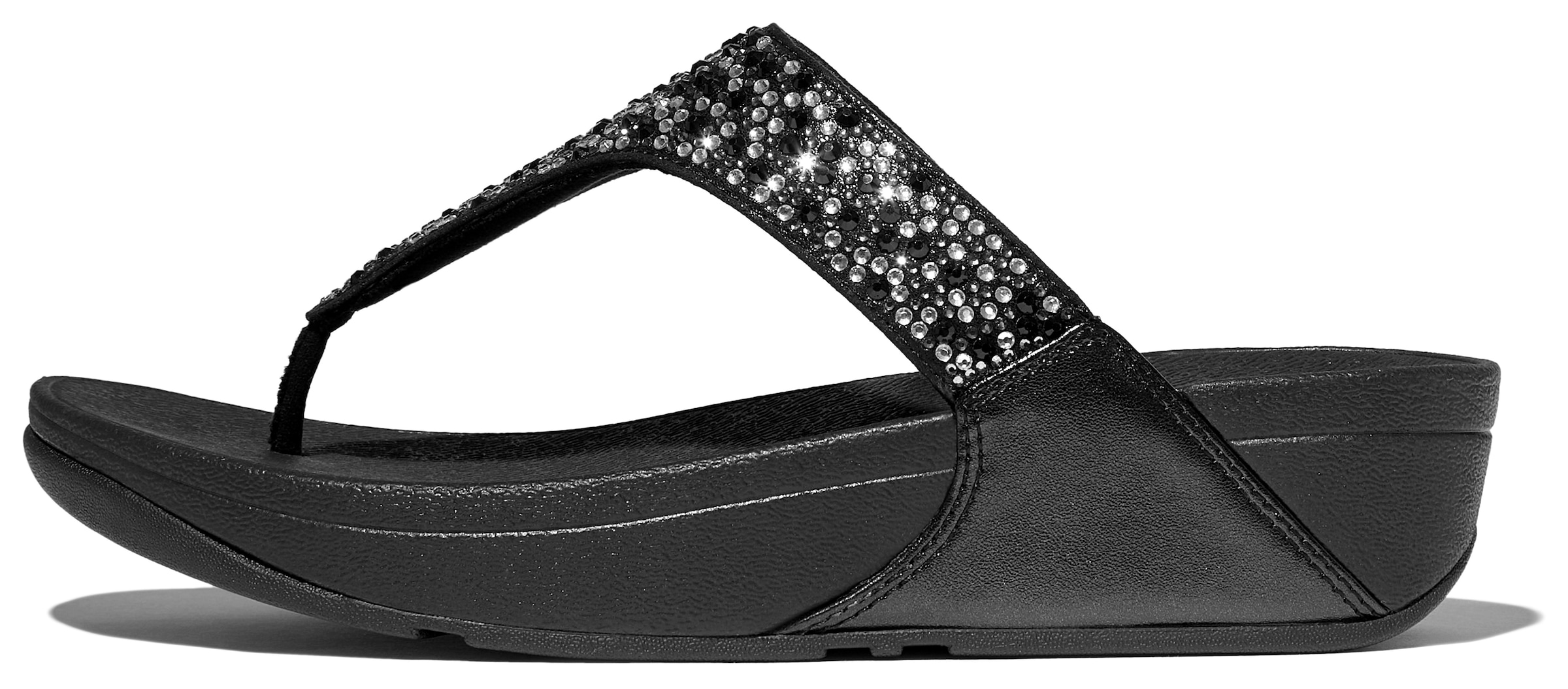 Fitflop Zehentrenner »LULU CRYSTAL«, Sandale, Pantolette mit Schmucksteine