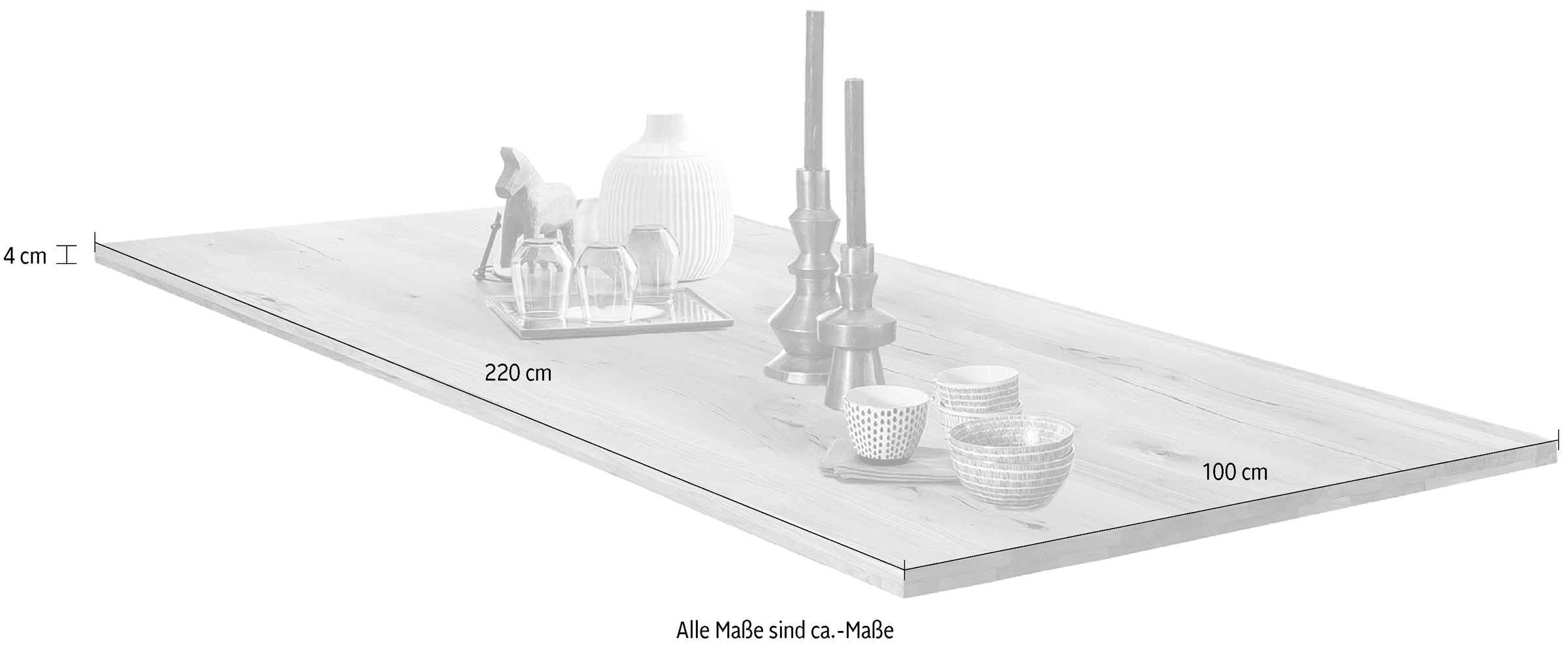 SIT Tischplatte, im geölten Finish