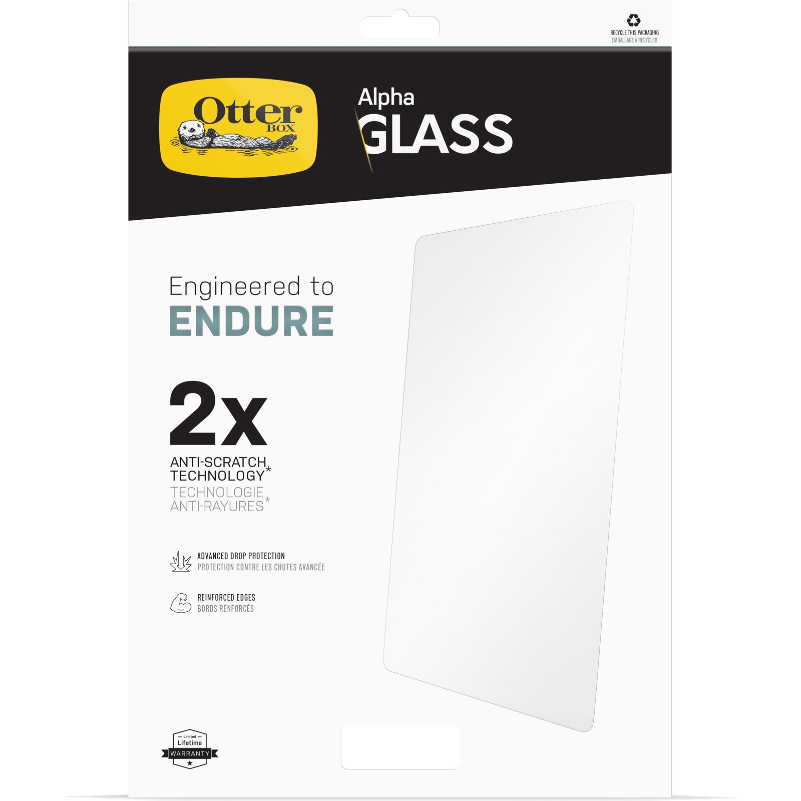 Otterbox Displayschutzfolie »Alpha Glass«, für Apple iPad (10th Gen), Displayschutzfolie, Schutzfolie, Bildschirmschutz, kratz- & stoßfest