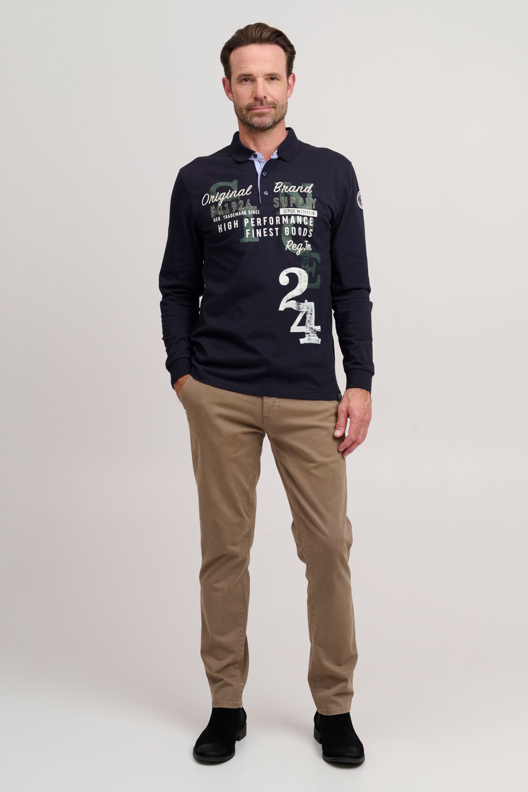 FQ1924 Langarm-Poloshirt »Langarm-Poloshirt FQRagnvald«