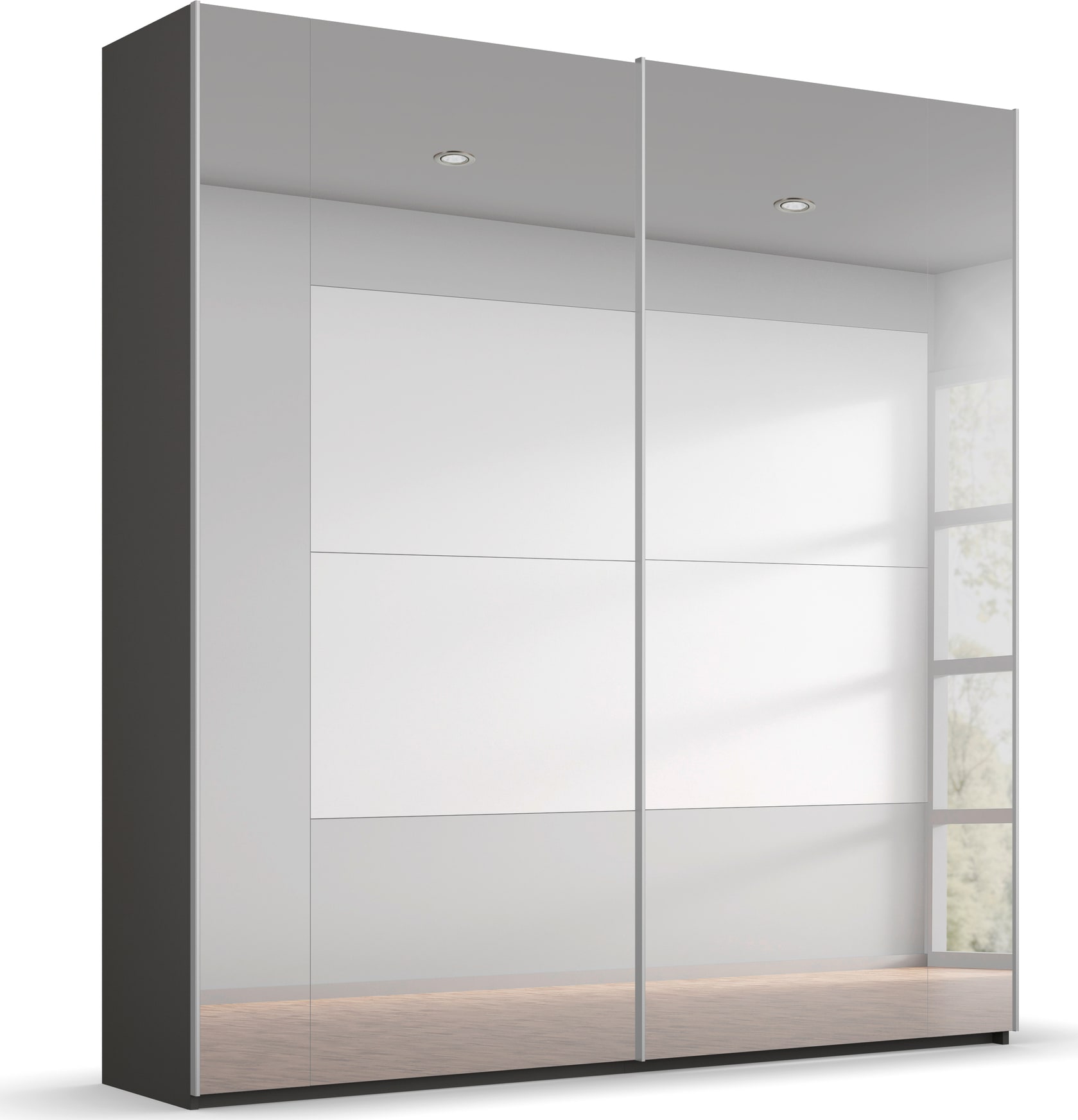 rauch Schwebetürenschrank »Kleiderschrank Schrank Garderobe Schlafzimmerschrank X-TEND« inkl. SOFT-CLOSE-FUNKTION,  inkl. Wäscheeinteilung mit 4 Stoffboxen MADE IN GERMANY