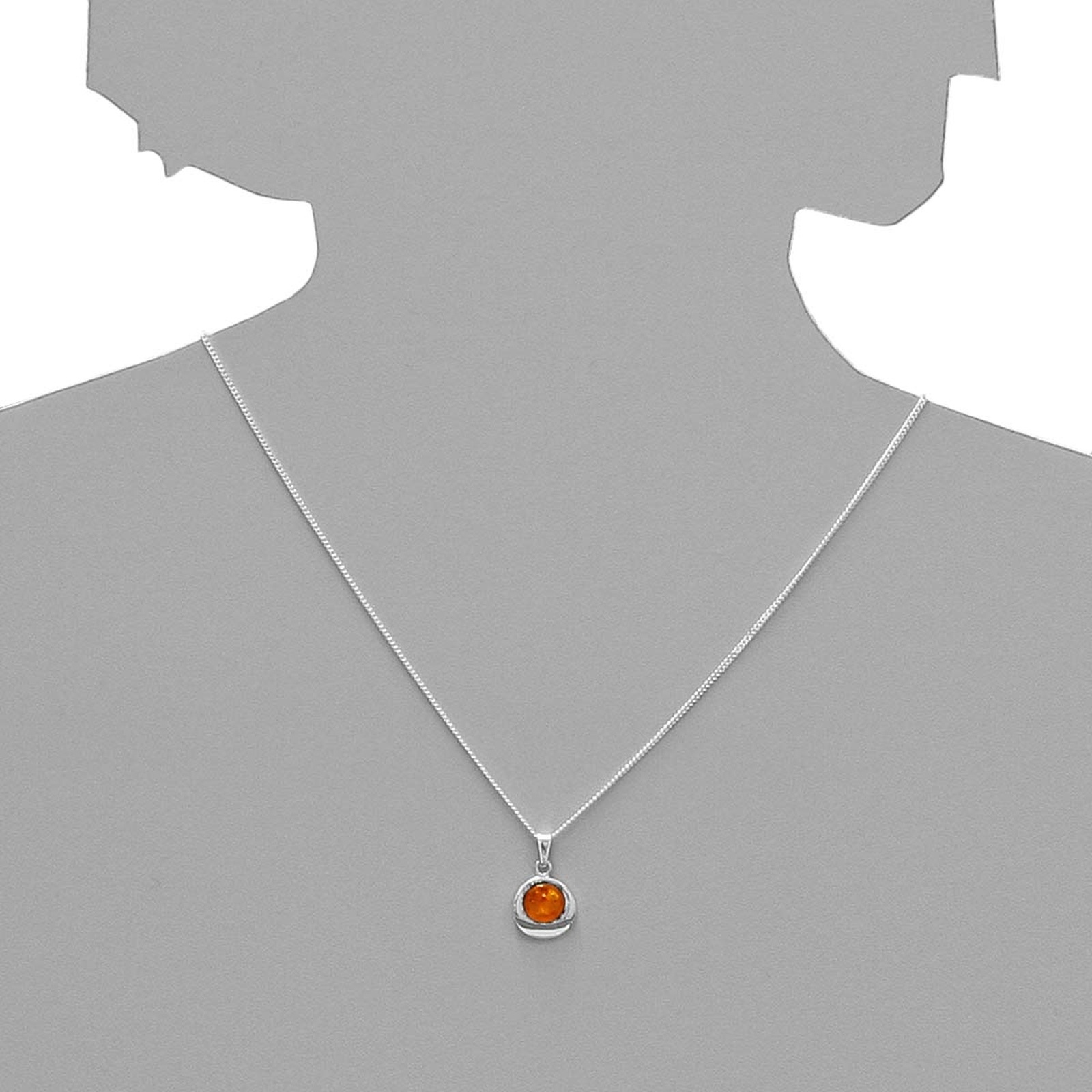 OSTSEE-SCHMUCK Kette mit Anhänger »- Alina 12 mm - Silber 925/000 - Bernstein«