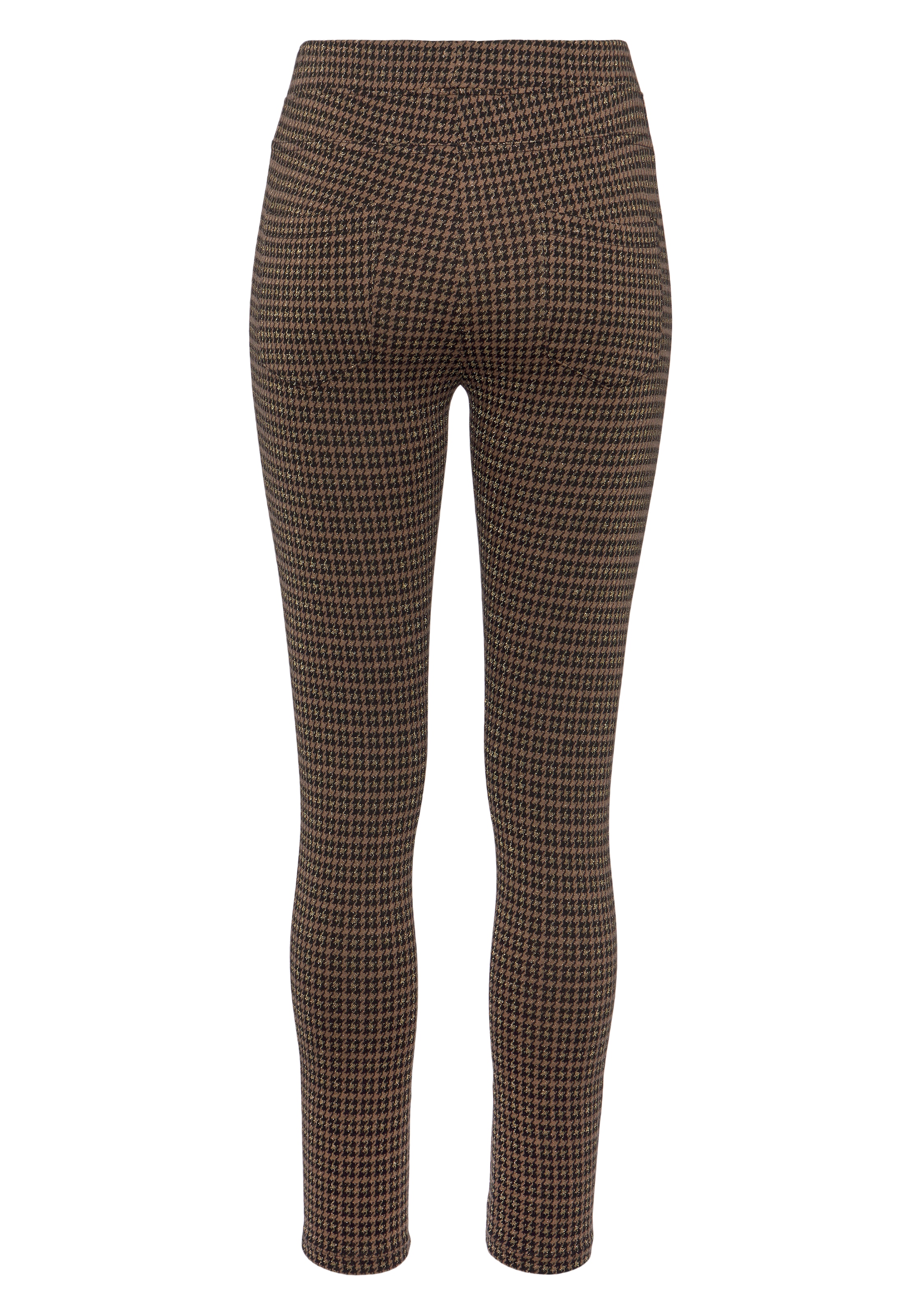 LASCANA Leggings, mit glitzerndem Hahnentritt Muster