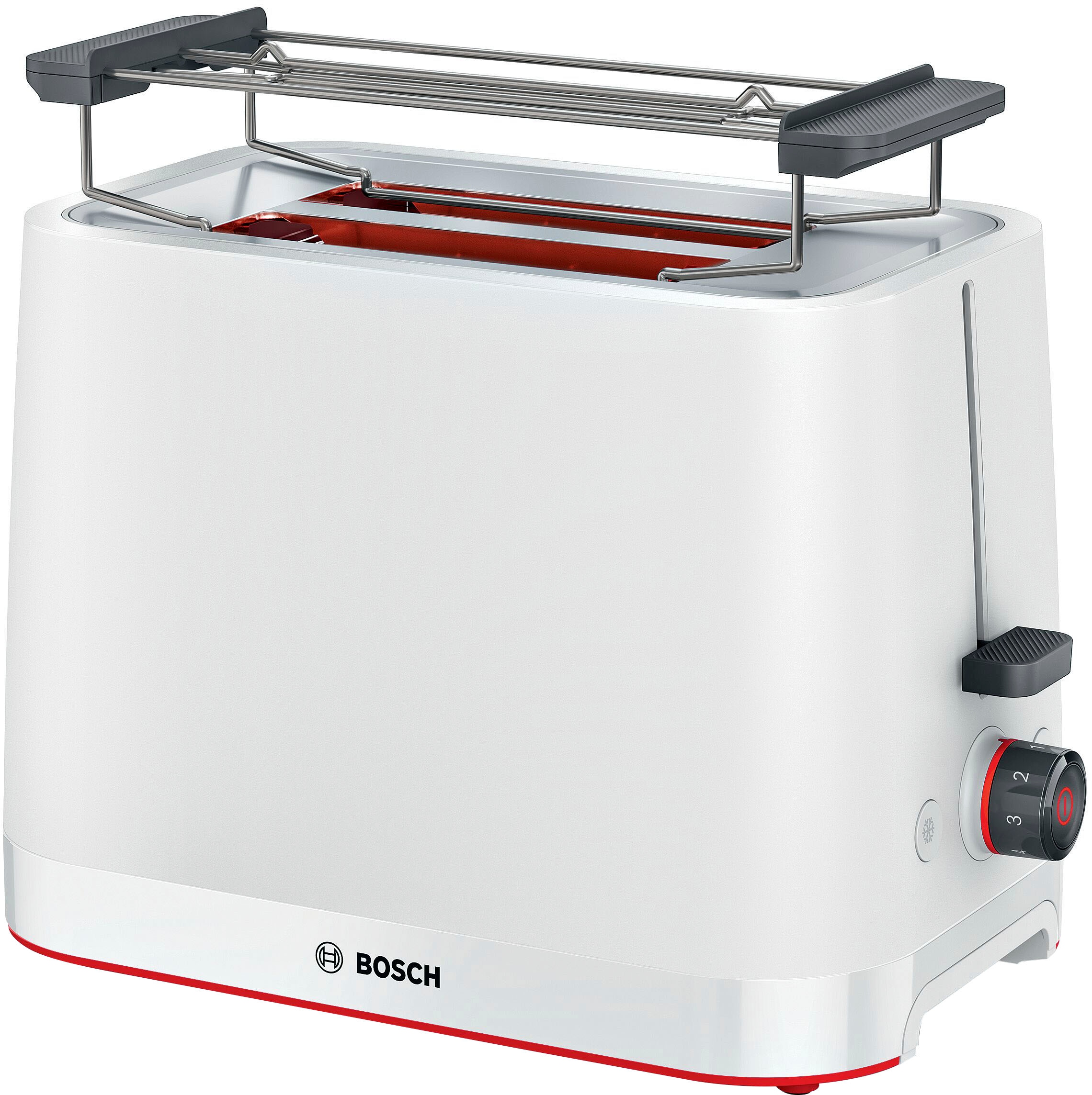 BOSCH Toaster »MyMoment TAT3M121«, 2 Schlitze, für 2 Scheiben, 950 W, entnehmbarer Brötchenaufsatz, Auftaufunktion, Brotzentrierung, AutoOff