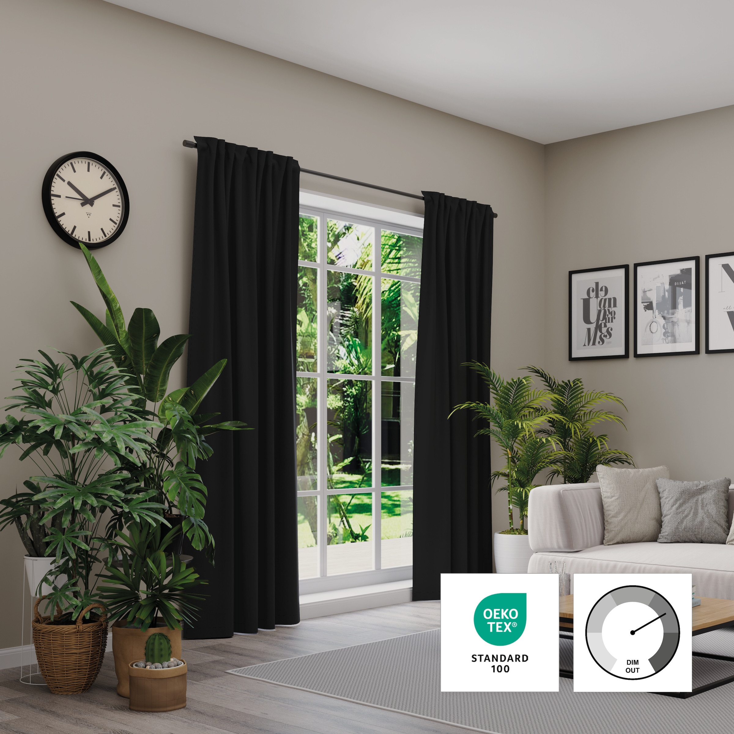 Neutex for you! Verdunkelungsvorhang »INSULA« Multifunktionsband 1 Stk. tlg. Uni-Dimout für starke Verdunklung, nach Maß,