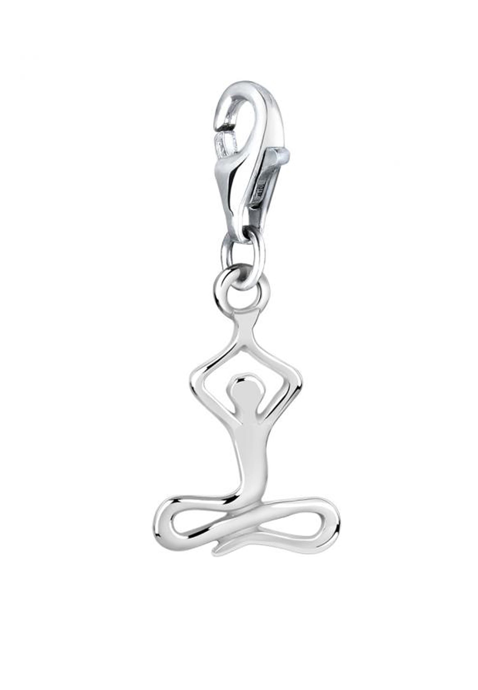 Nenalina Charm-Einhänger »Charm Yoga Symbol Anhänger Lotussitz 925 Silber«