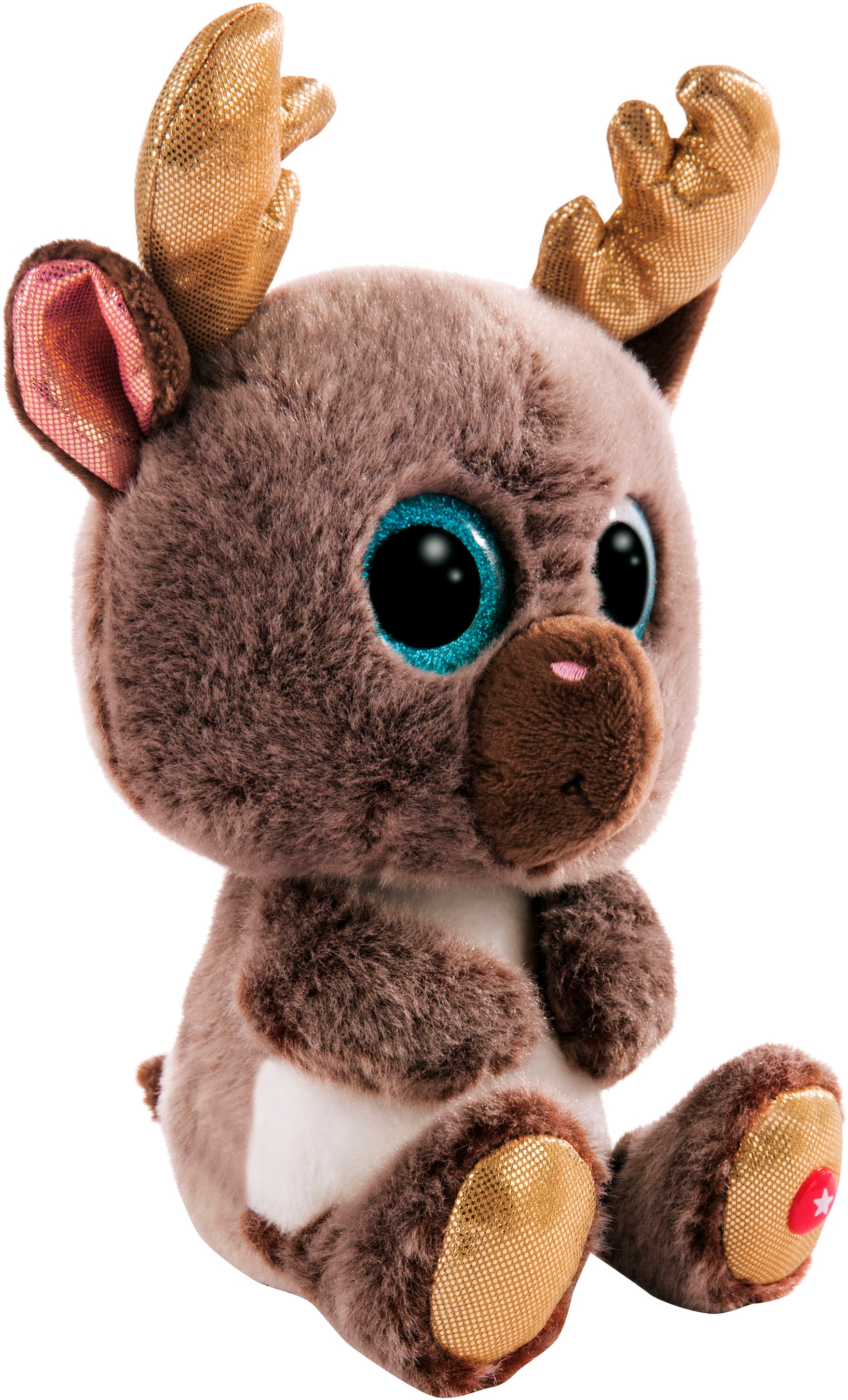 Nici Kuscheltier »Glubschis, Rentier Chocolate Mousse, 15 cm schlenkernd« schlenkernd; enthält recyceltes Material (Global Recycled Standard)