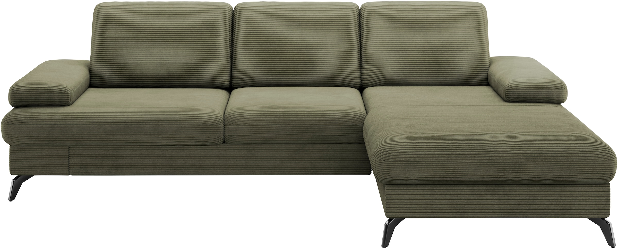 sit&more Ecksofa »Morris Jubi L-Form«, inkl. Armteilfunktion und 1 Zierkissen, wahlweise mit Bettfunktion