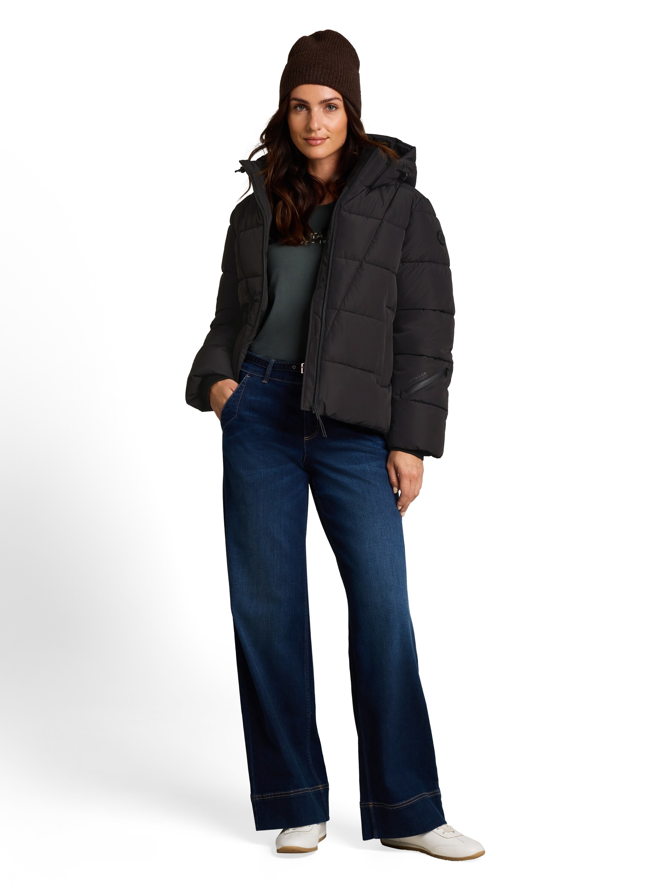 TOM TAILOR Steppjacke »Regular« mit Kapuze mit Logo Stickerei