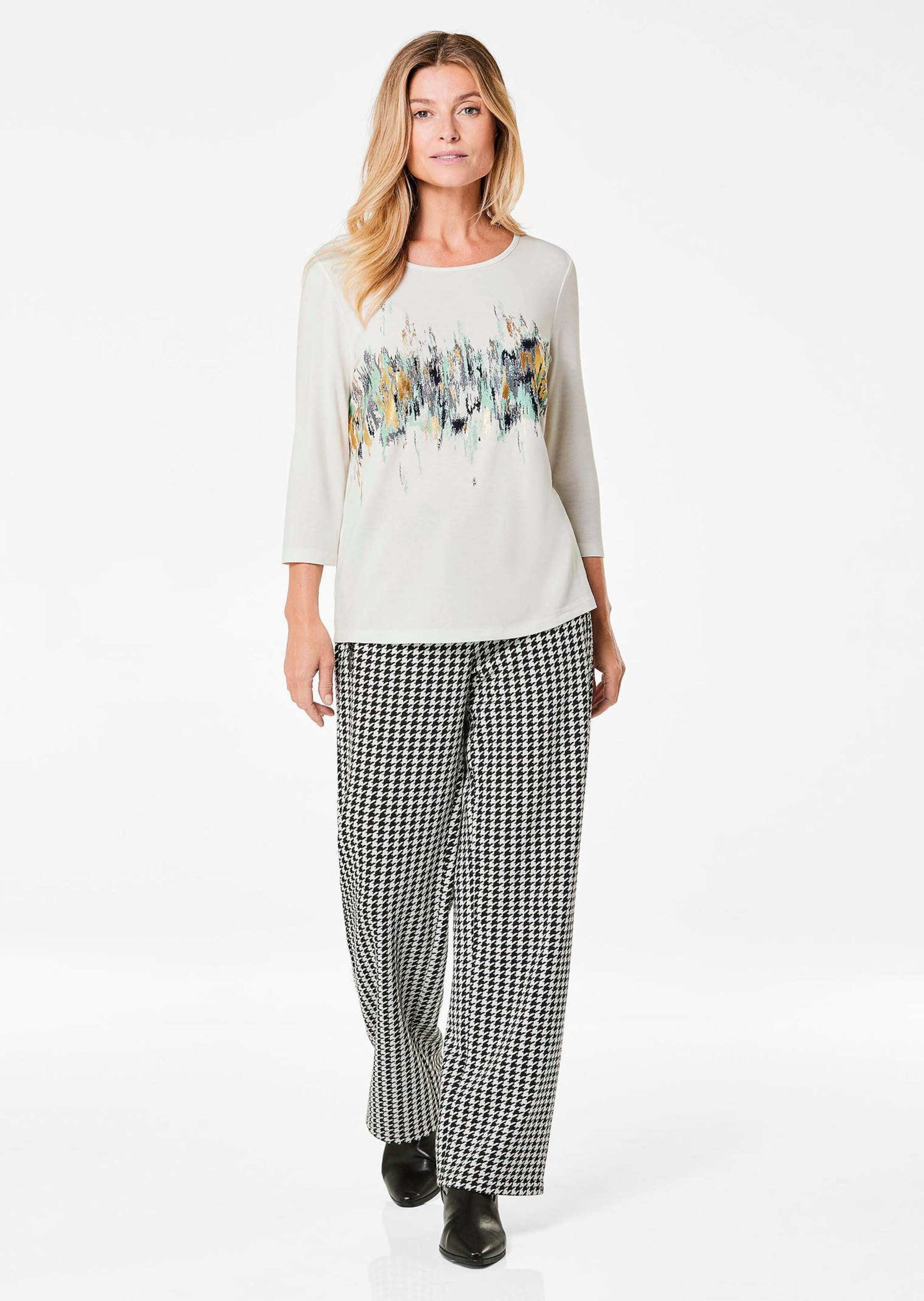 GOLDNER Print-Shirt »Shirt« stretchbequemer Viskosejersey