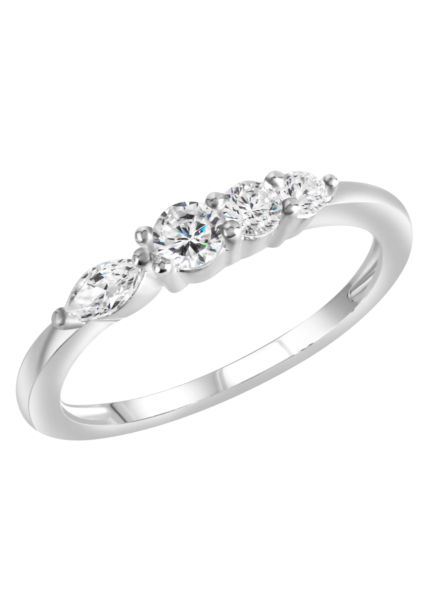 Firetti Fingerring »Schmuck Geschenk Silber 925 Silberring Solitär-Optik«, mit Zirkonia (synth.)