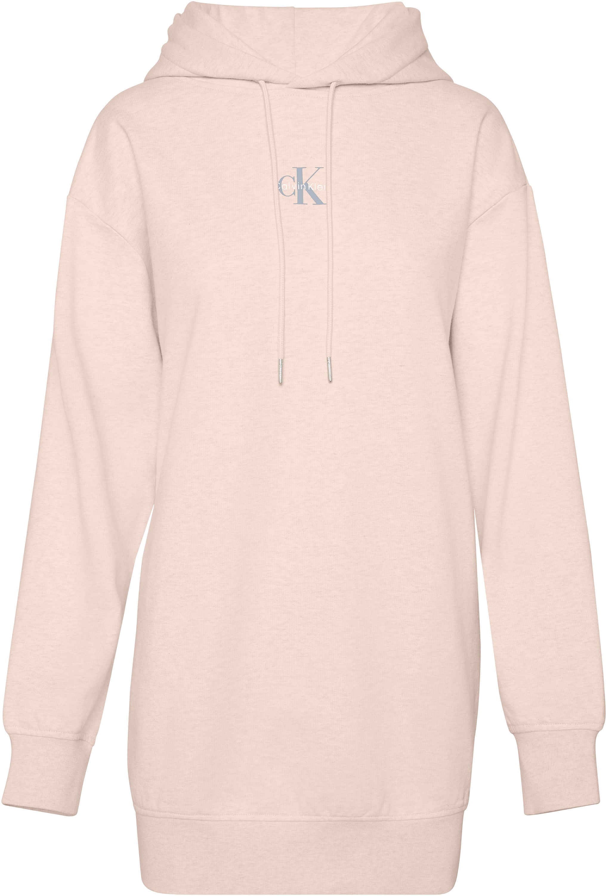 Calvin Klein Jeans Sweatkleid »LS MONOLOGO PREMIUM TERRY HOODIE« Ohne Tasche Mit Rundhalsausschnitt, loose fit