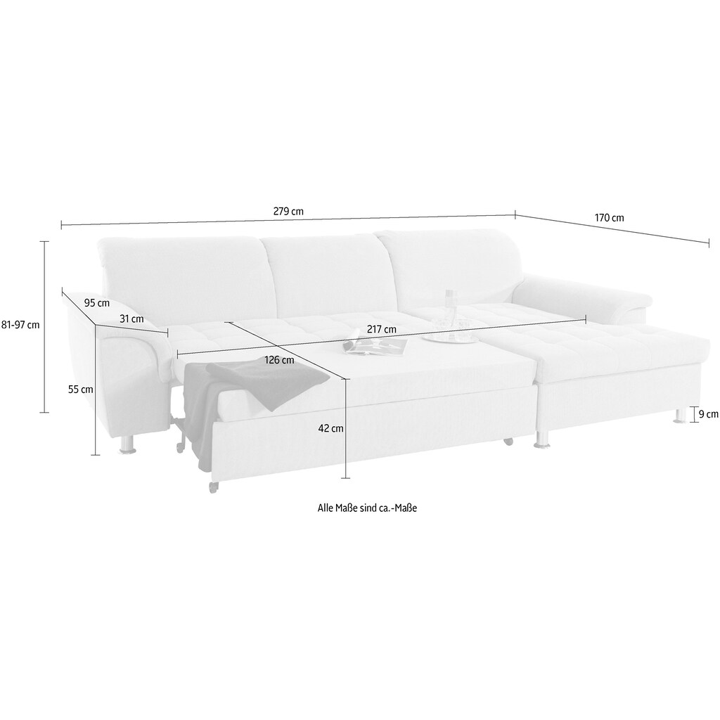 DOMO collection Ecksofa »Franzi L-Form«