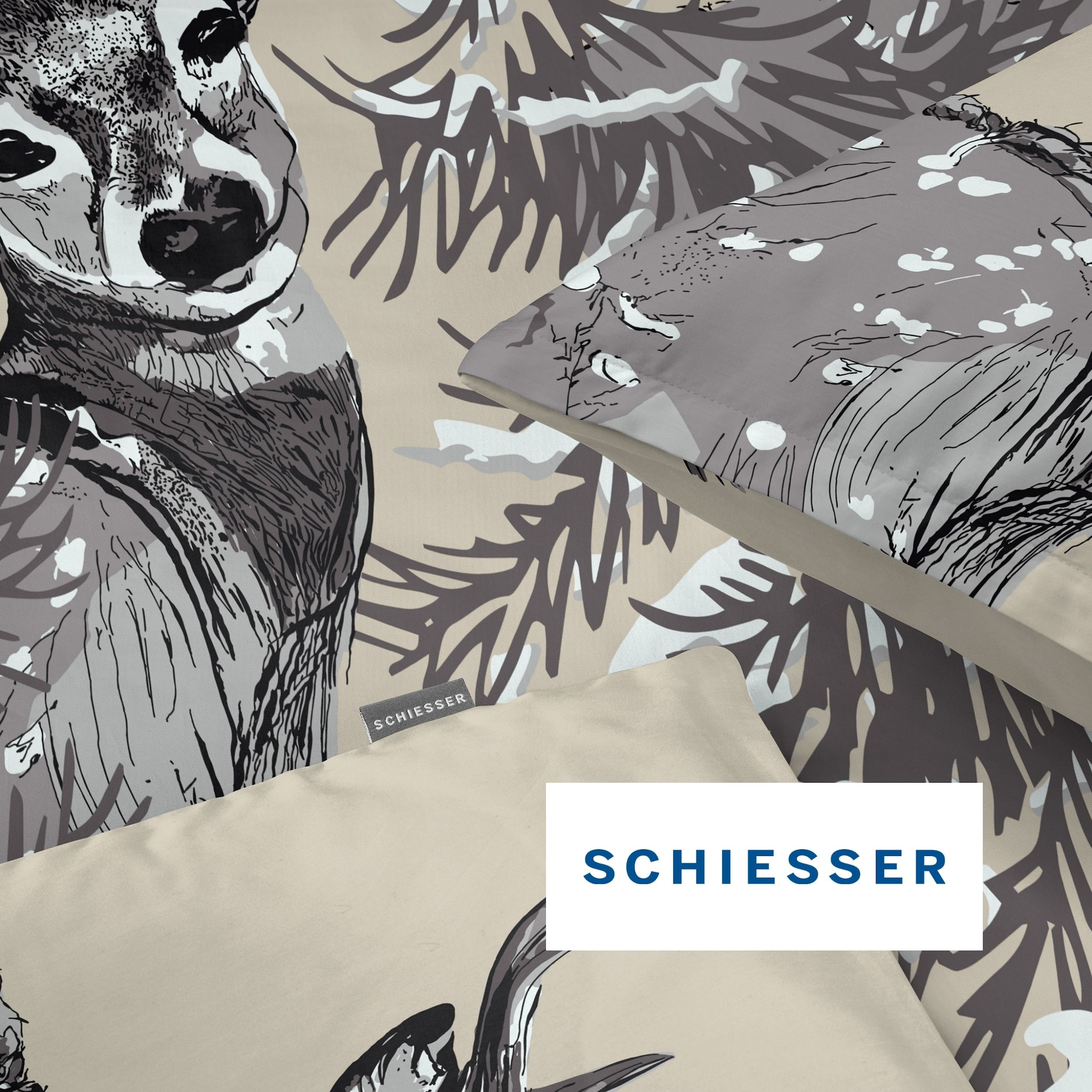 Schiesser Bettwäsche »Holi aus weicher Baumwolle mit Tierprint« 2 OEKO-TEX® MADE IN GREEN