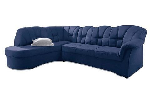 DOMO collection Ecksofa »Papenburg, zeitlose Rückensteppung, elegante Armlehne, L-Form« mit Ottomane, wahlweise mit Bettfunktion, OTTOs Choice