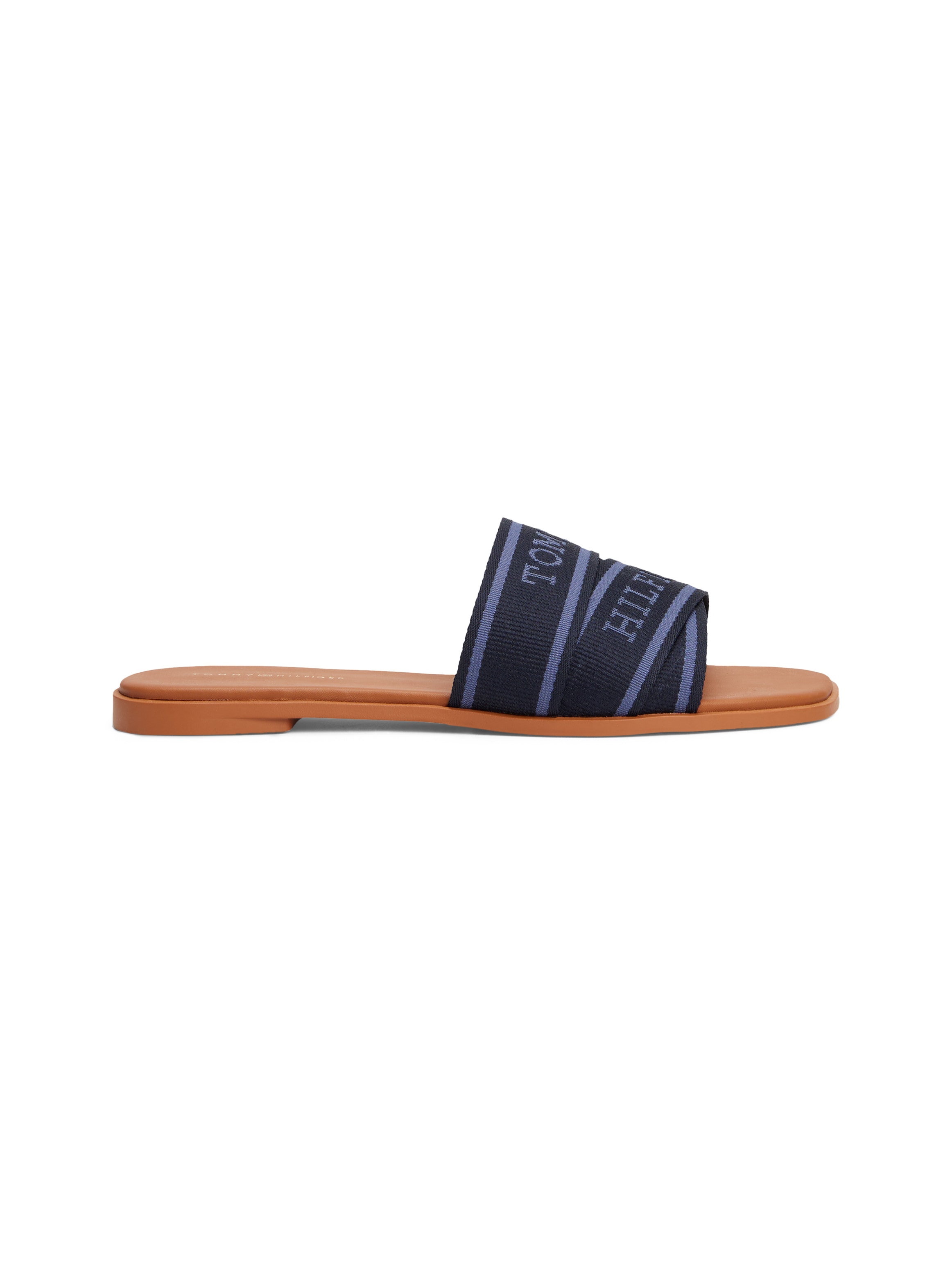Tommy Hilfiger Pantolette »TOMMY HILFIGER WEBBING MULE«  , Blockabsatz, Sommerschuh, Bequemschuh, Flats mit Logoschriftzug