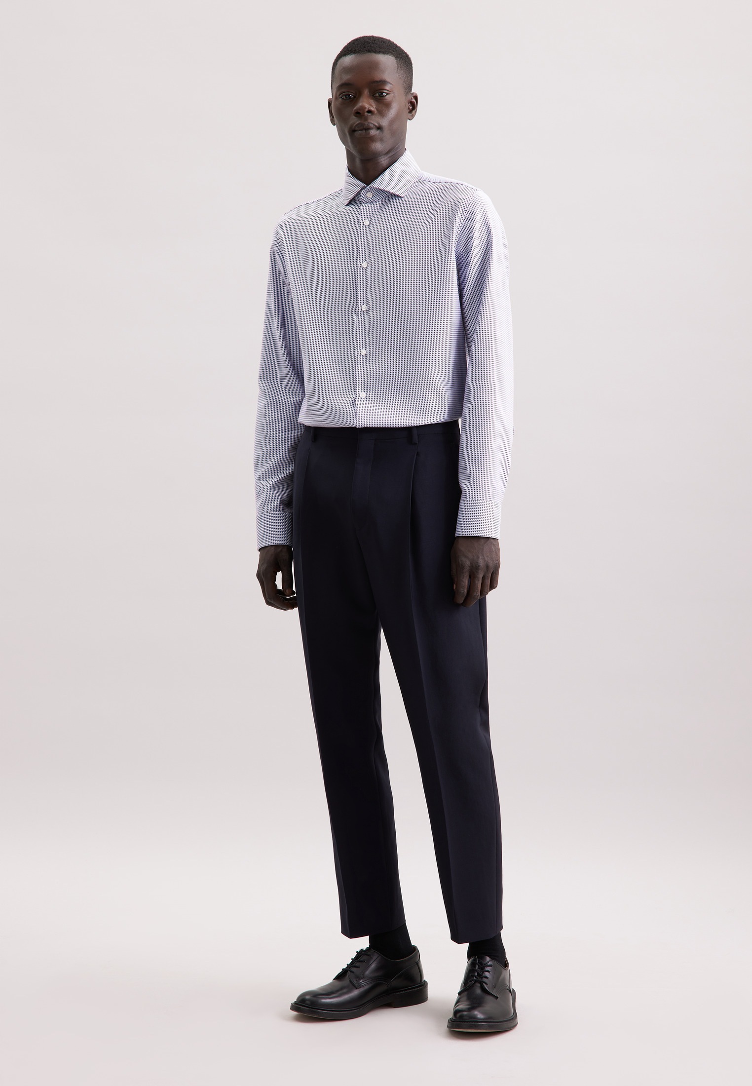 seidensticker Businesshemd »Schwarze Rose« Slim 1/1 Kentkragen Pepita