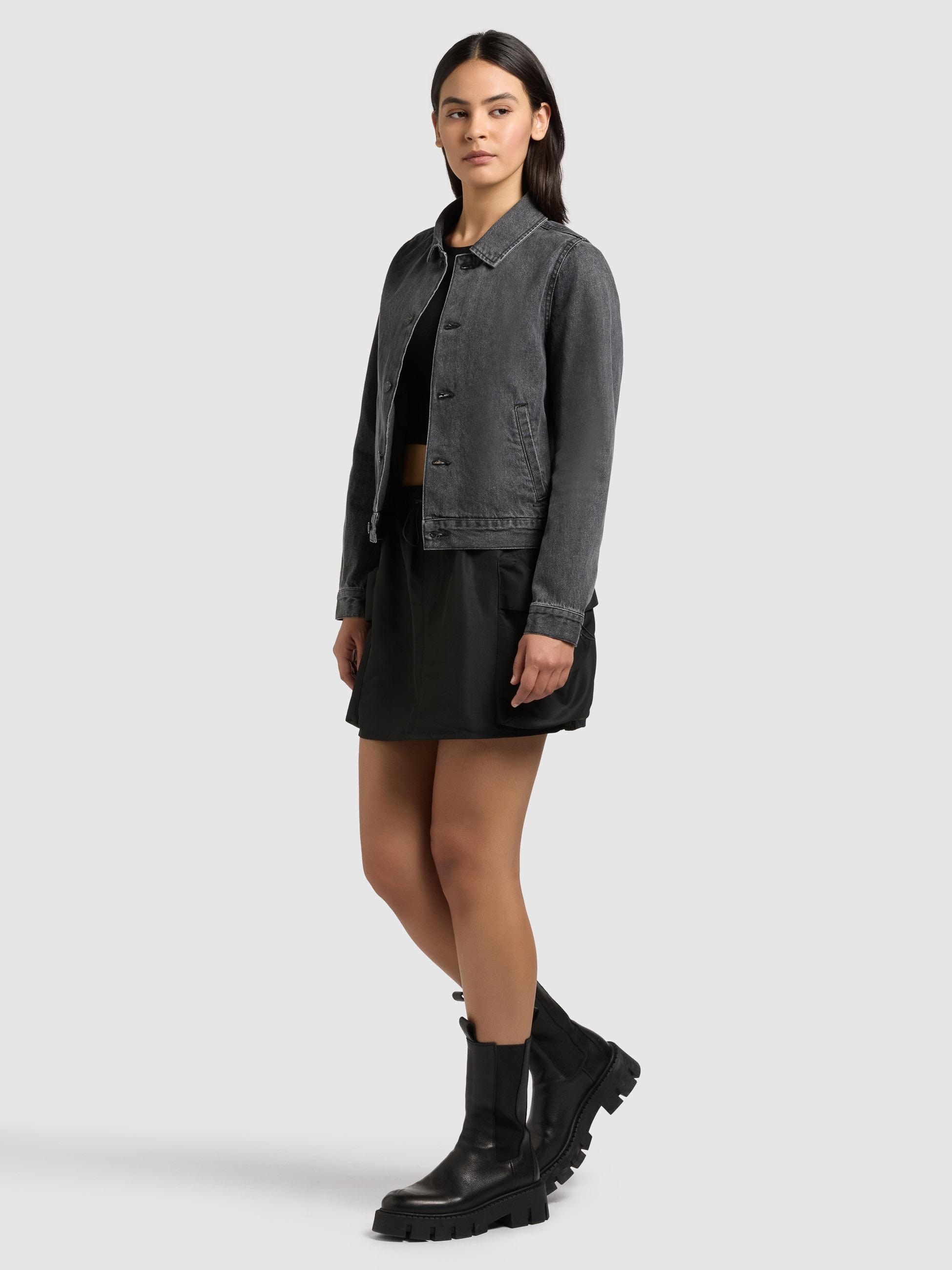 khujo Jeansjacke »Jeansjacke Renia« ohne Kapuze Moderne Damen Denim-Jacke