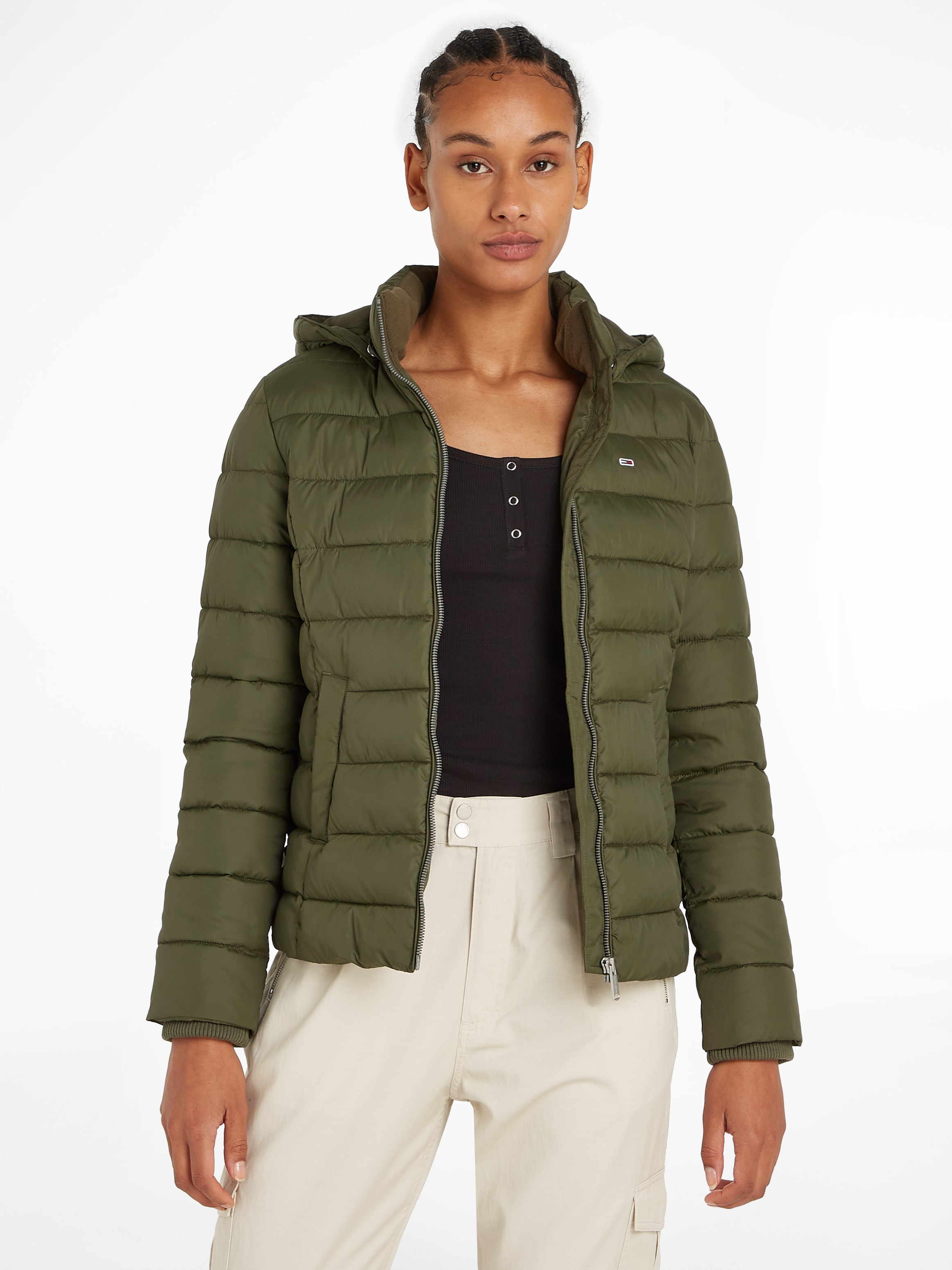 Tommy Jeans Steppjacke »TJW BASIC HOODED JACKET«, mit Kapuze, mit Kapuze