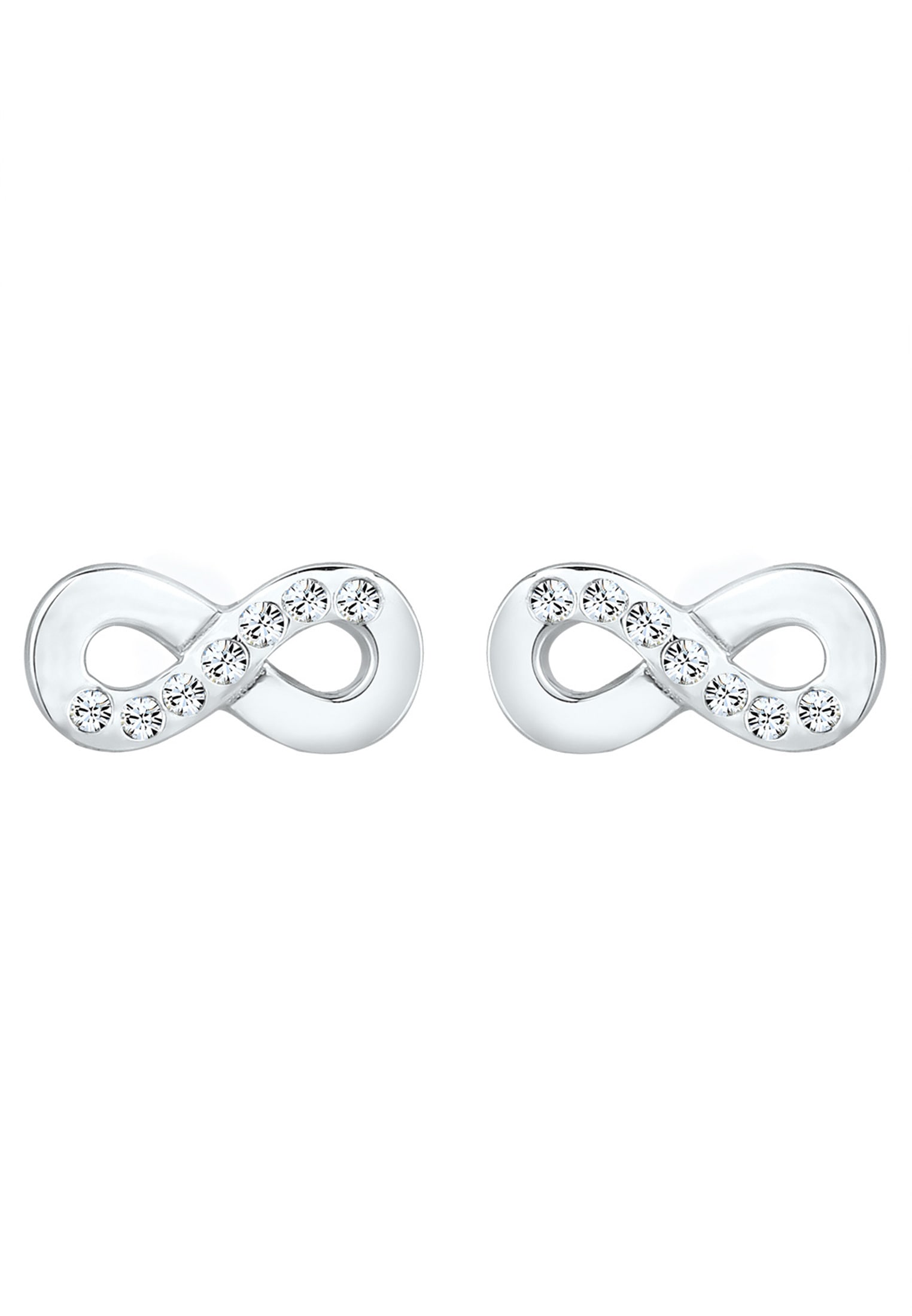 Elli Paar Ohrstecker »Ohrringe Infinity Symbol Kristalle 925 Sterling Silber«
