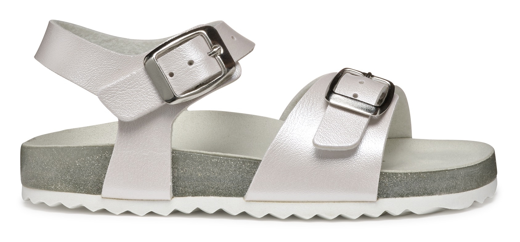 Geox Sandale »J ADRIEL GIRL«  , Konfirmationsschuh, Kommunionschuh, Klettschuh mit dezentem Schimmer