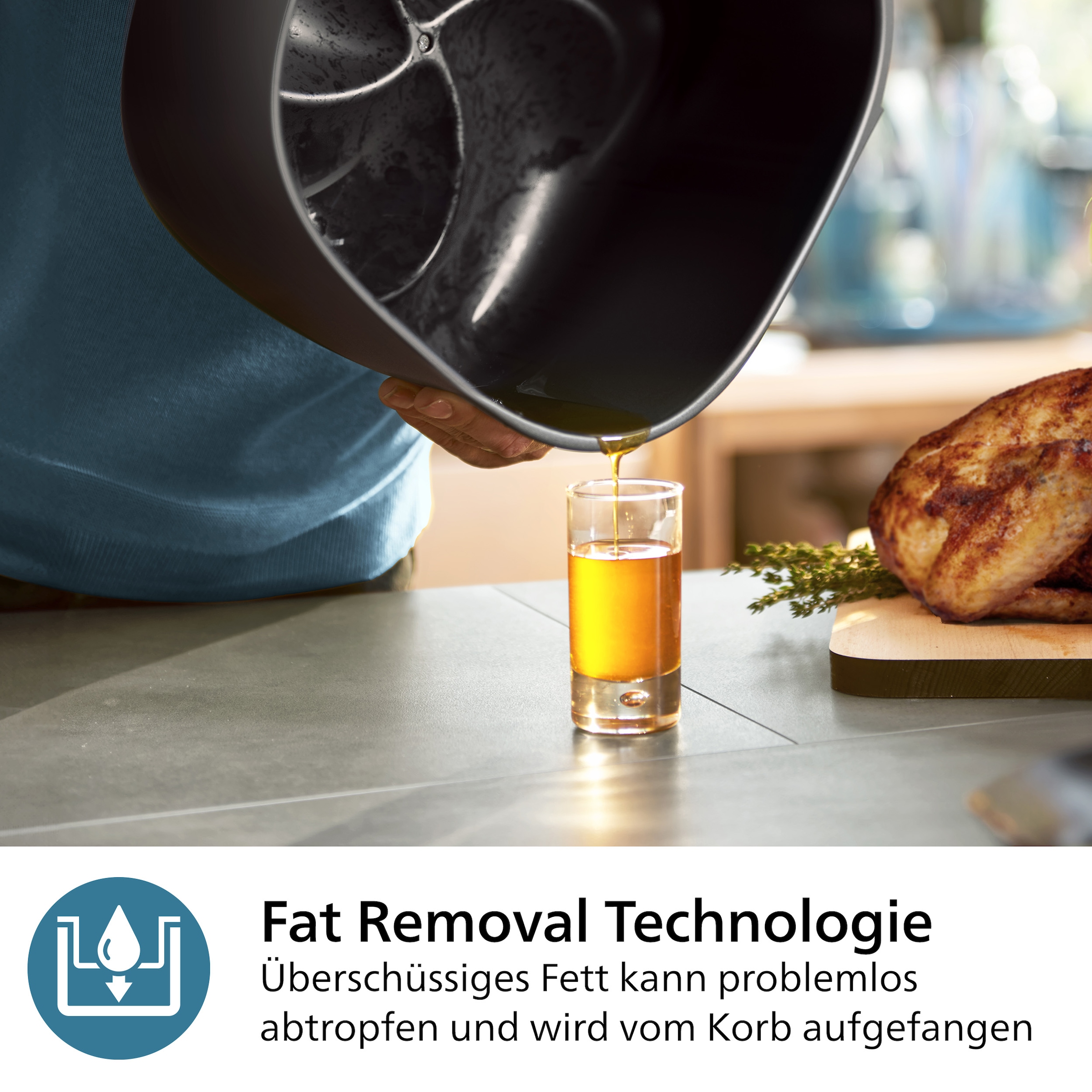 Philips Heißluftfritteuse »Airfryer 3000 NA342/00, mit 7.2L, Sichtfenster«, 2000 W, RapidAir Plus Technologie und 16 Kochfunktionen; Schwarz/Kupfer