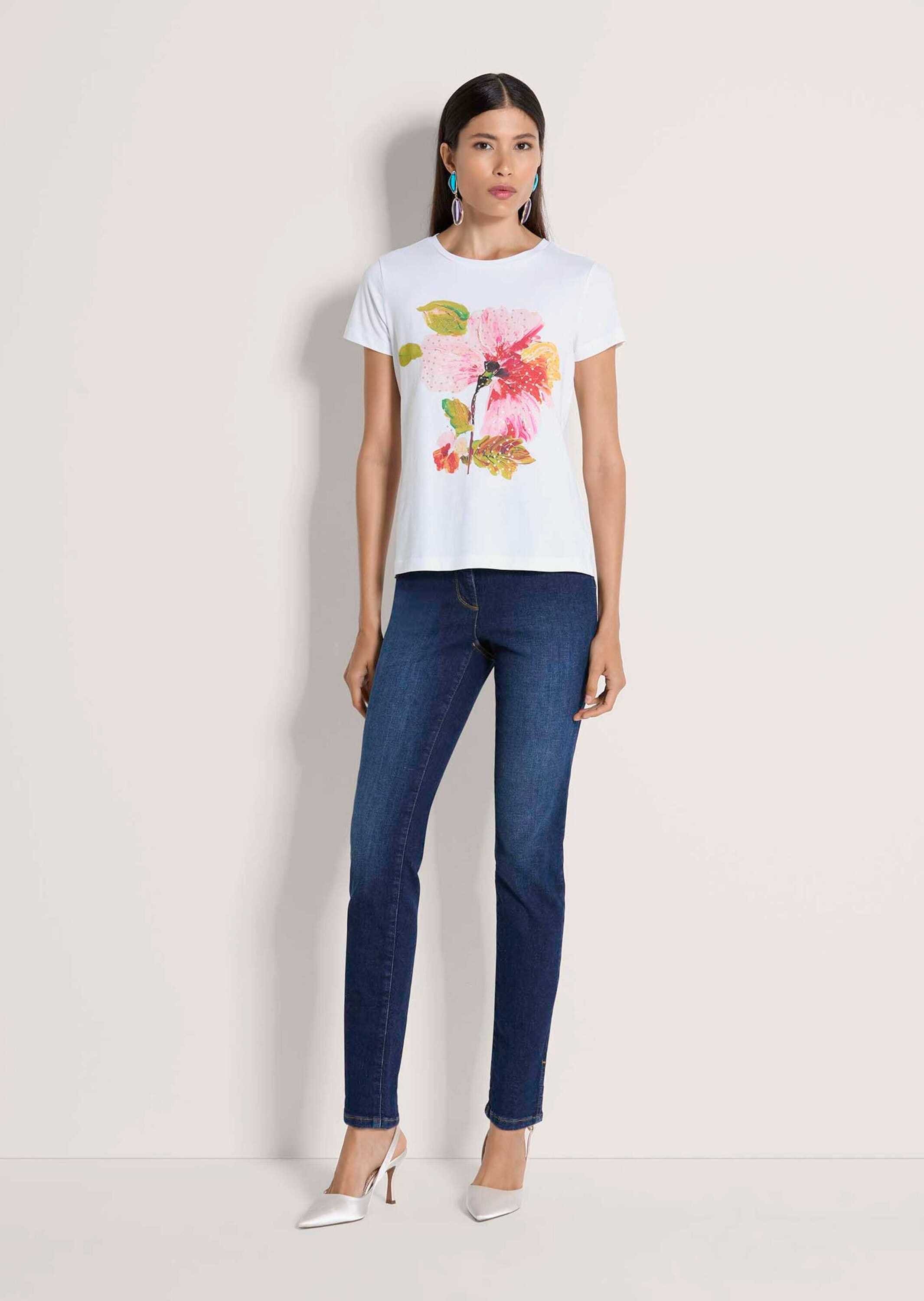MADELEINE Print-Shirt »Shirt Florales Print-Shirt mit Pailletten, Kurzarm« Pailetten